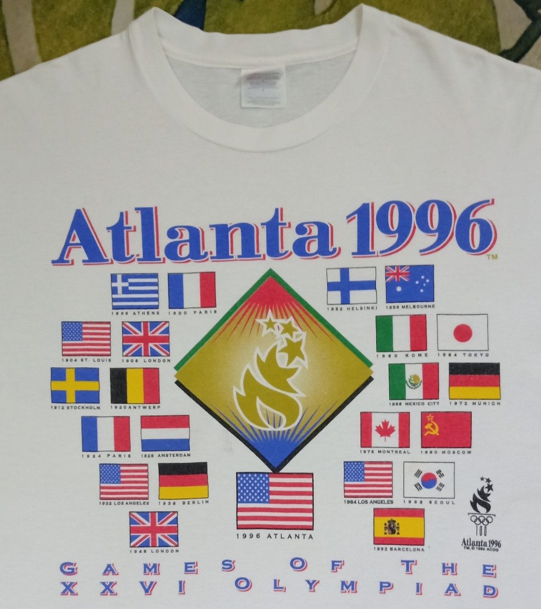 USA Olympics Vintage Atlanta 1996 Games Of The XXVI Olympiad T-shirt Size US L / EU 52-54 / 3 - 4 Thumbnail