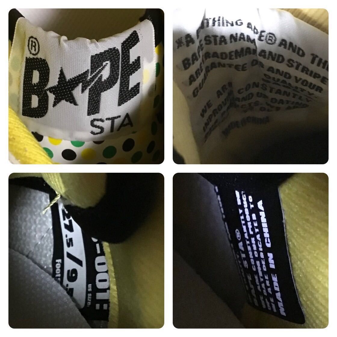 Bape DOT BAPE STA Patent leather sneakers a bathing ape shoes Size US 9.5 / EU 42-43 - 10 Thumbnail