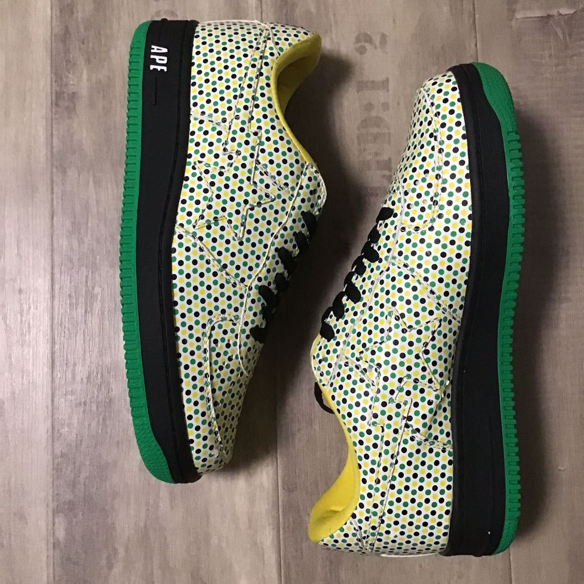 Bape DOT BAPE STA Patent leather sneakers a bathing ape shoes Size US 9.5 / EU 42-43 - 2 Thumbnail