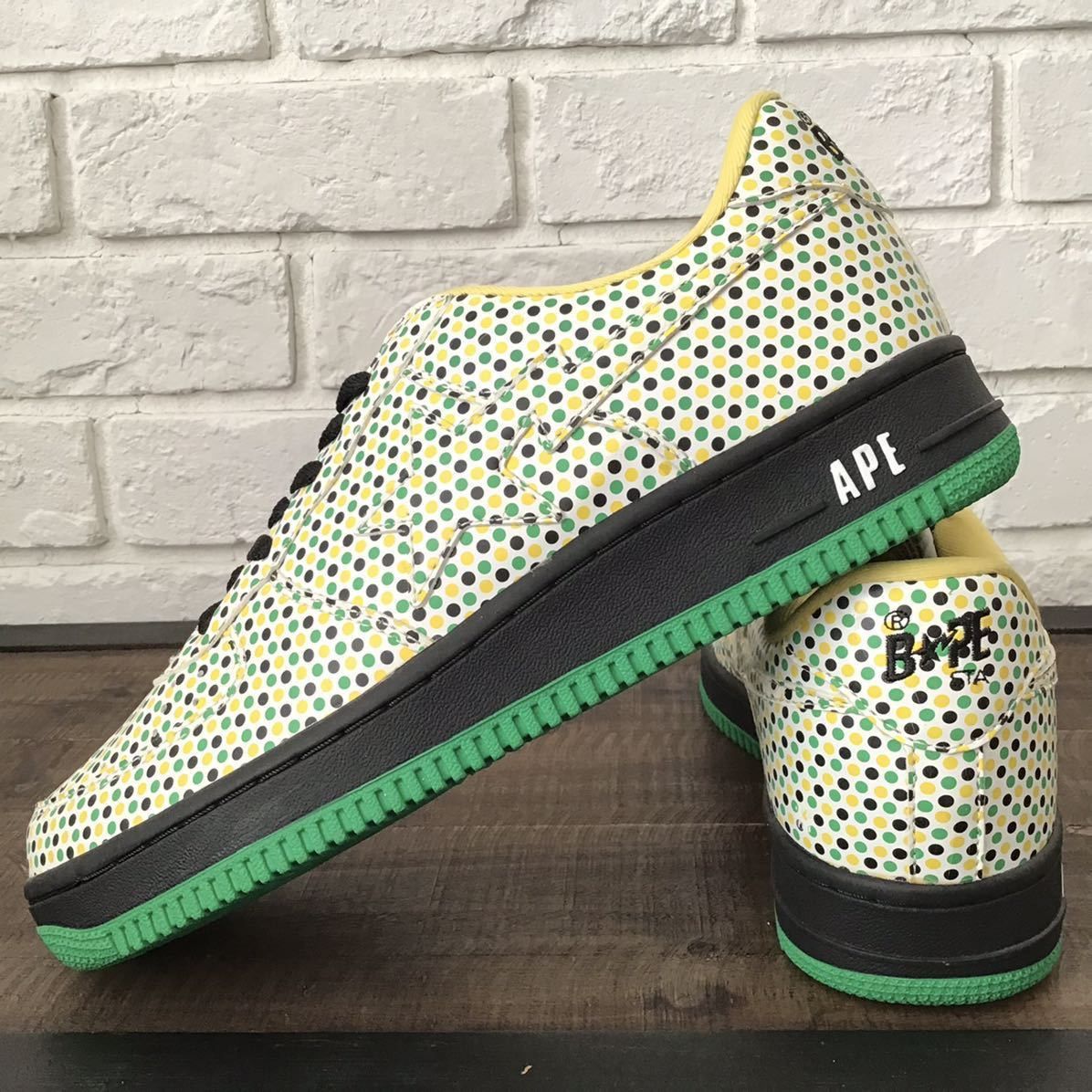 DOT BAPE STA Patent leather sneakers a bathing ape shoes