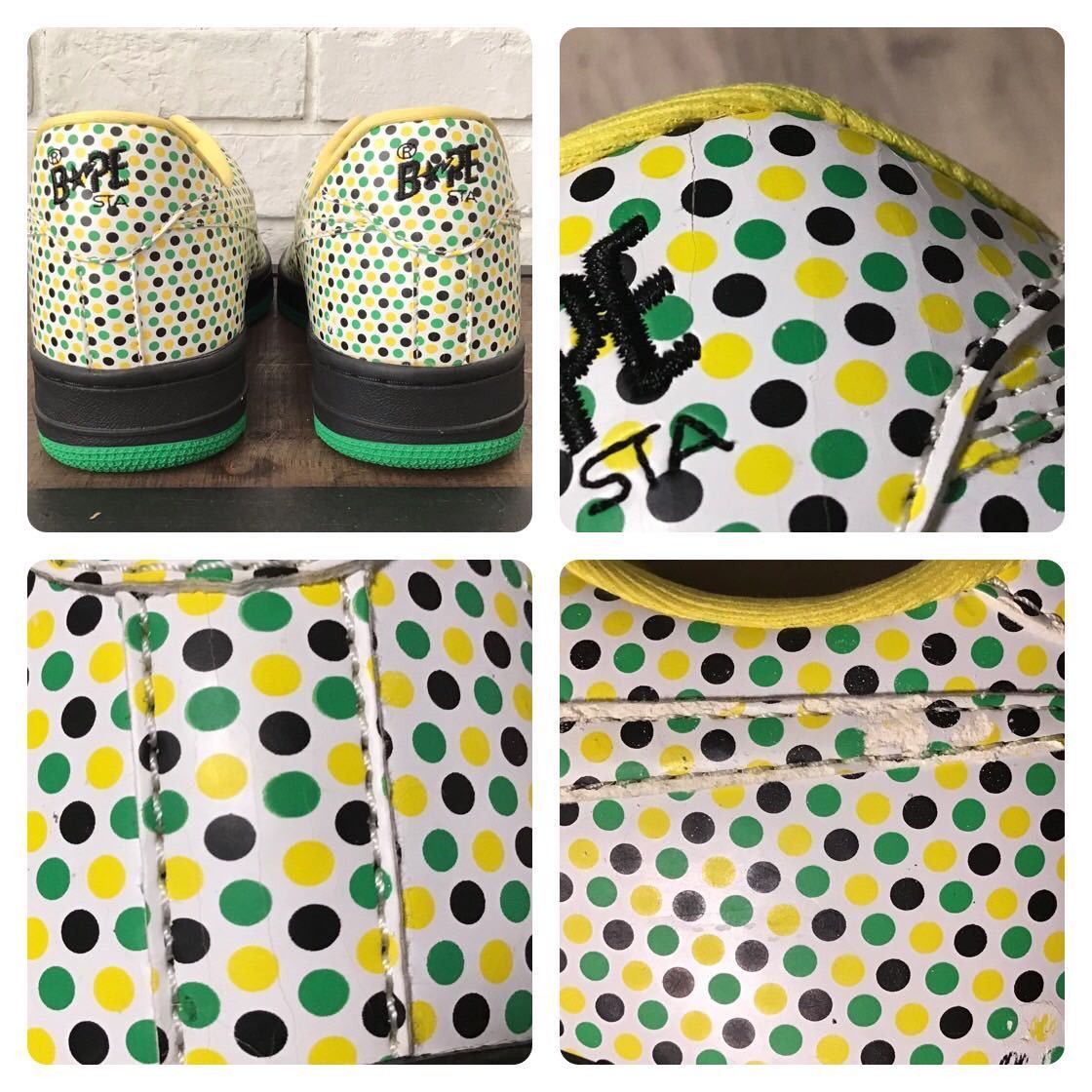 Bape DOT BAPE STA Patent leather sneakers a bathing ape shoes Size US 9.5 / EU 42-43 - 6 Thumbnail