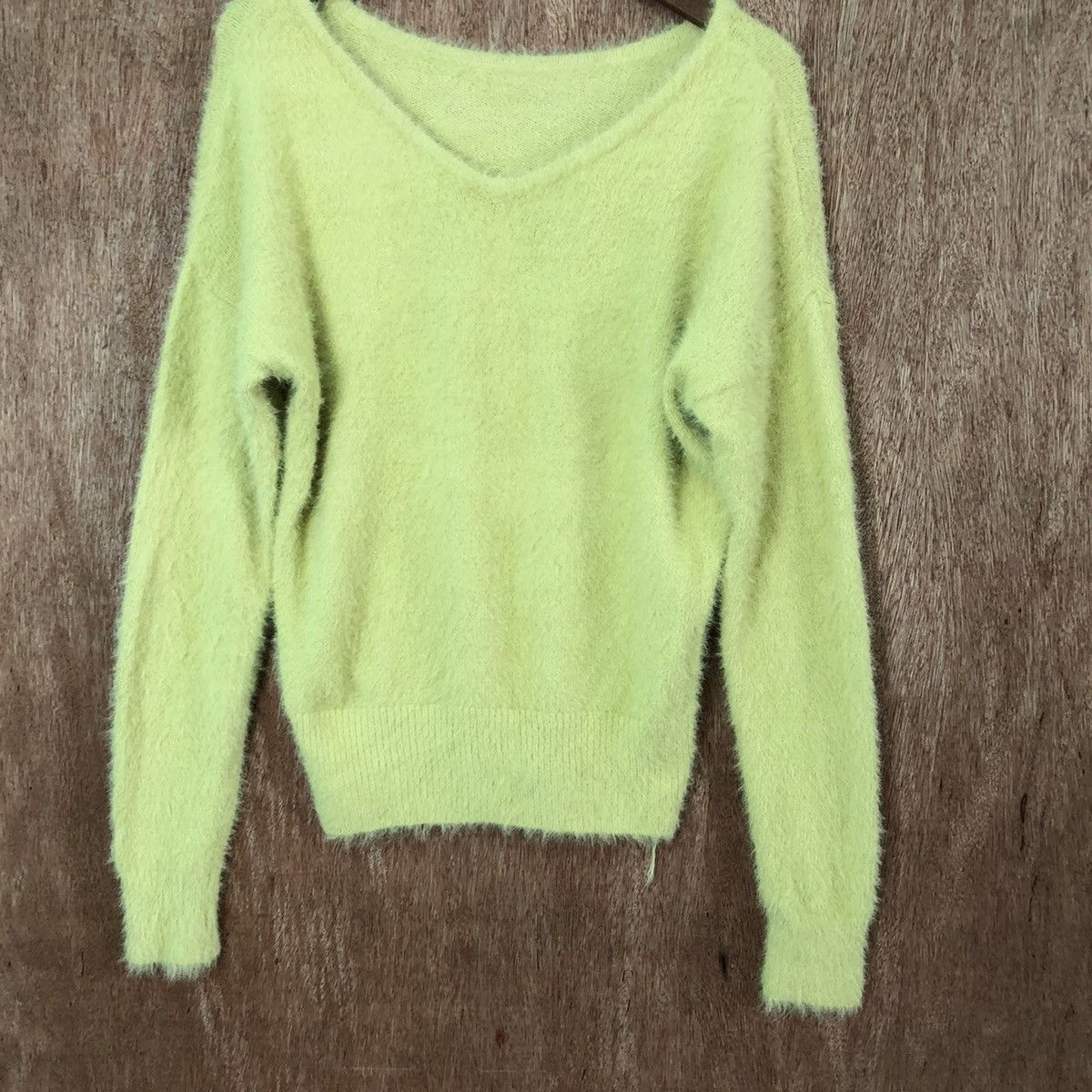 Vintage Yecca Vecca Green Shag Shaggy Fur Mohair Knitwear #6420 Size US M / EU 48-50 / 2 - 3 Thumbnail