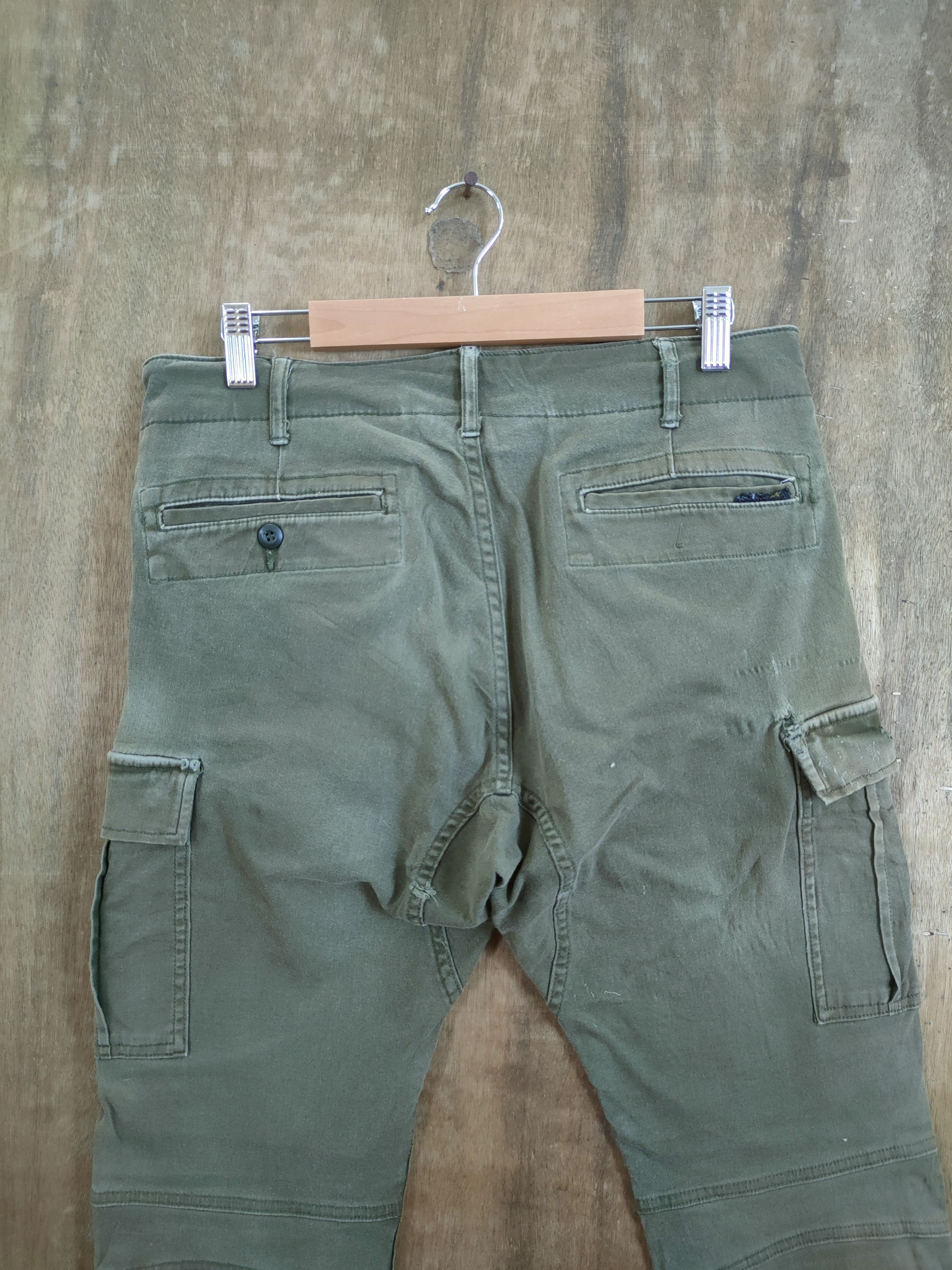 Japanese Brand D Gladiator Green multi pocket tactical cargo pants #46-777 Size US 31 - 6 Thumbnail