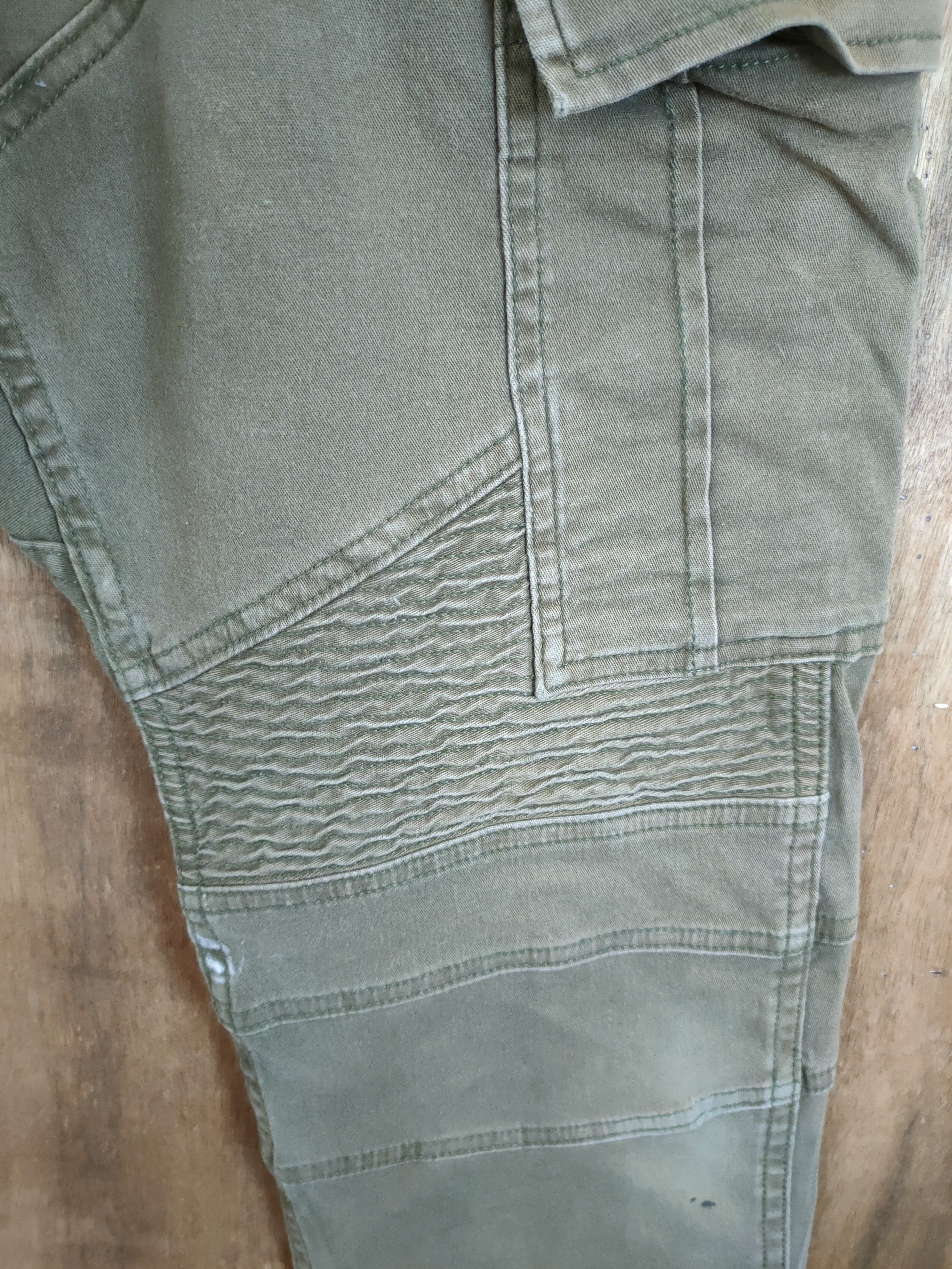 Japanese Brand D Gladiator Green multi pocket tactical cargo pants #46-777 Size US 31 - 3 Thumbnail