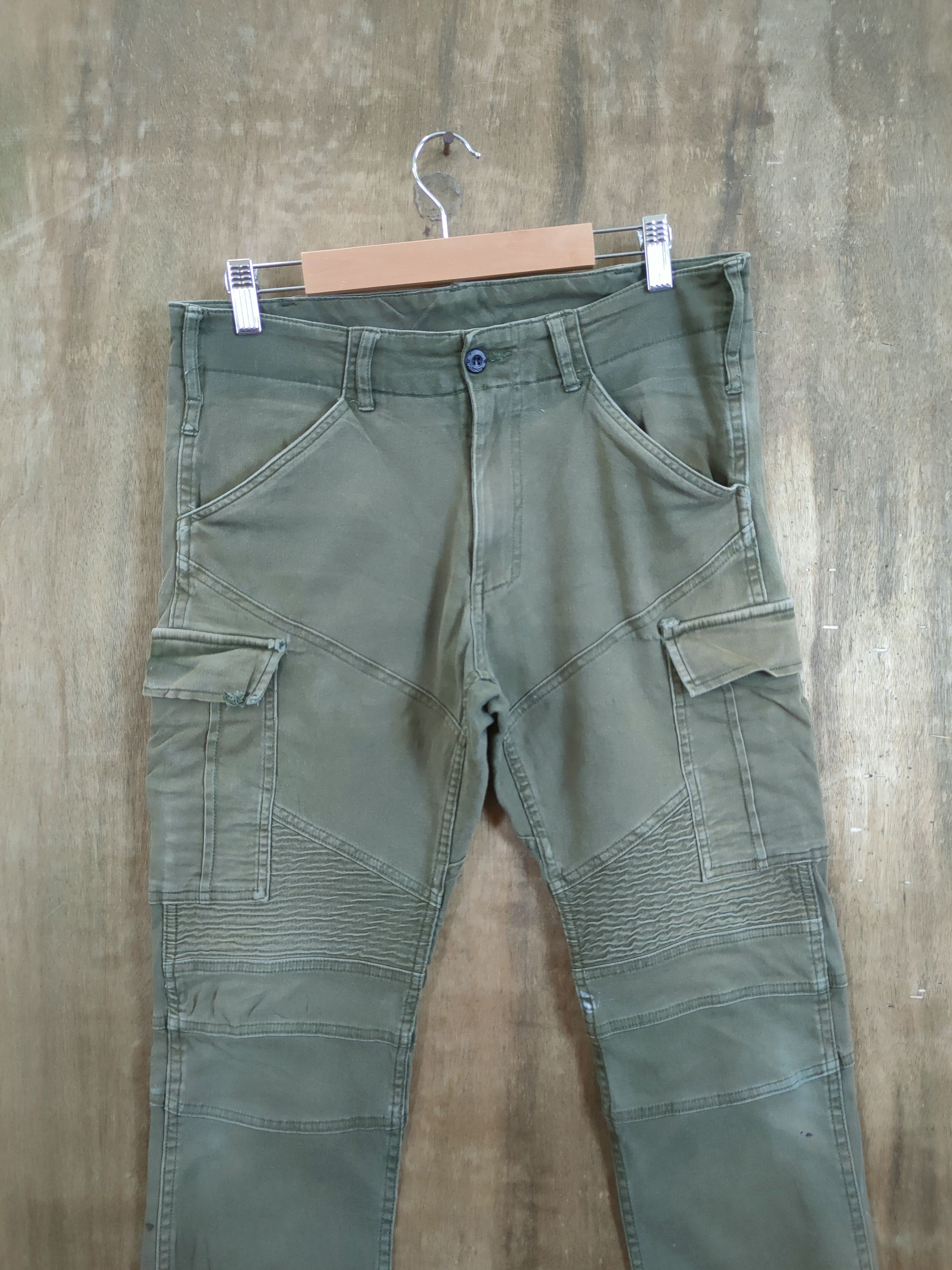 Japanese Brand D Gladiator Green multi pocket tactical cargo pants #46-777 Size US 31 - 2 Thumbnail