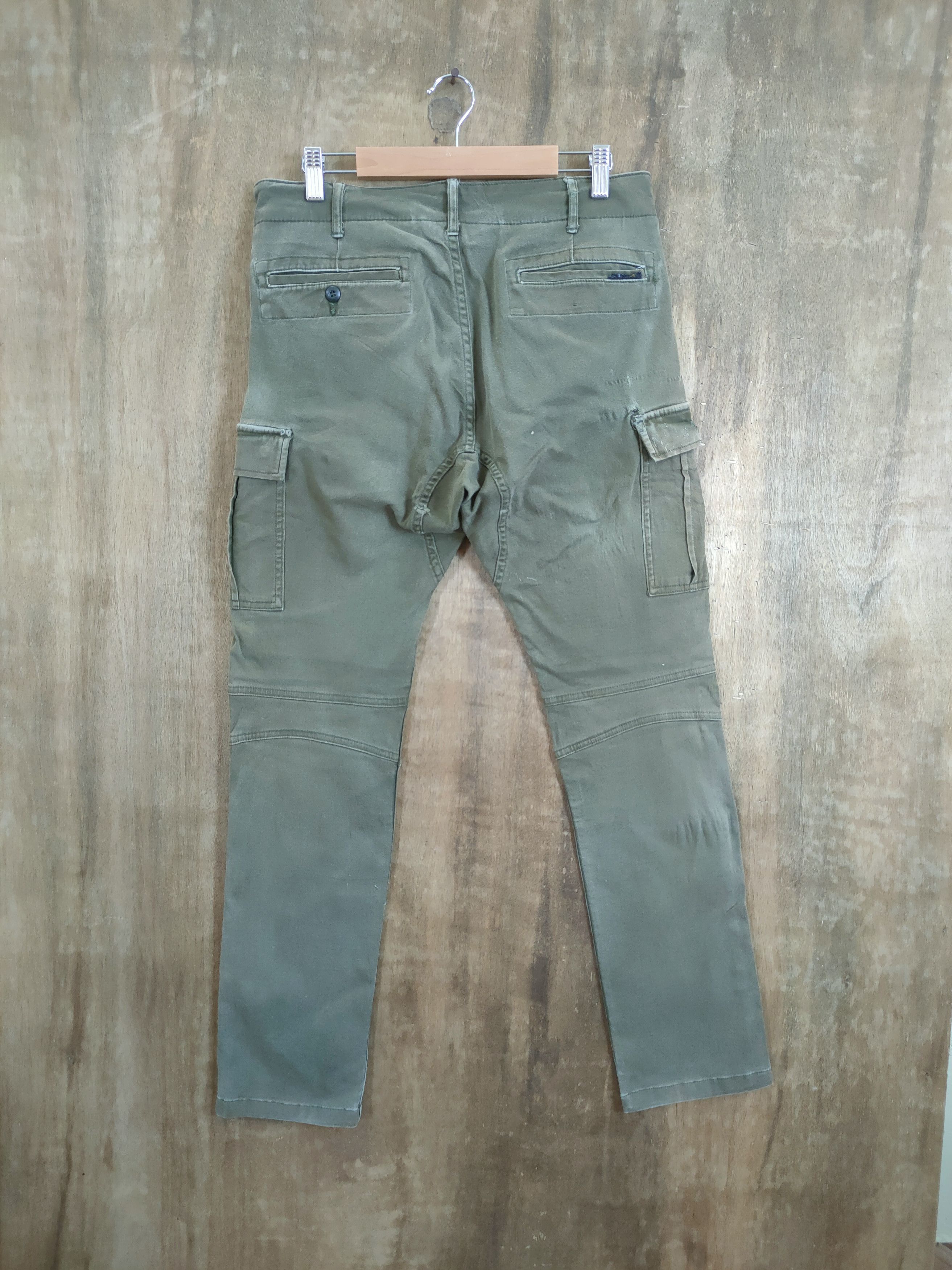 Japanese Brand D Gladiator Green multi pocket tactical cargo pants #46-777 Size US 31 - 4 Thumbnail