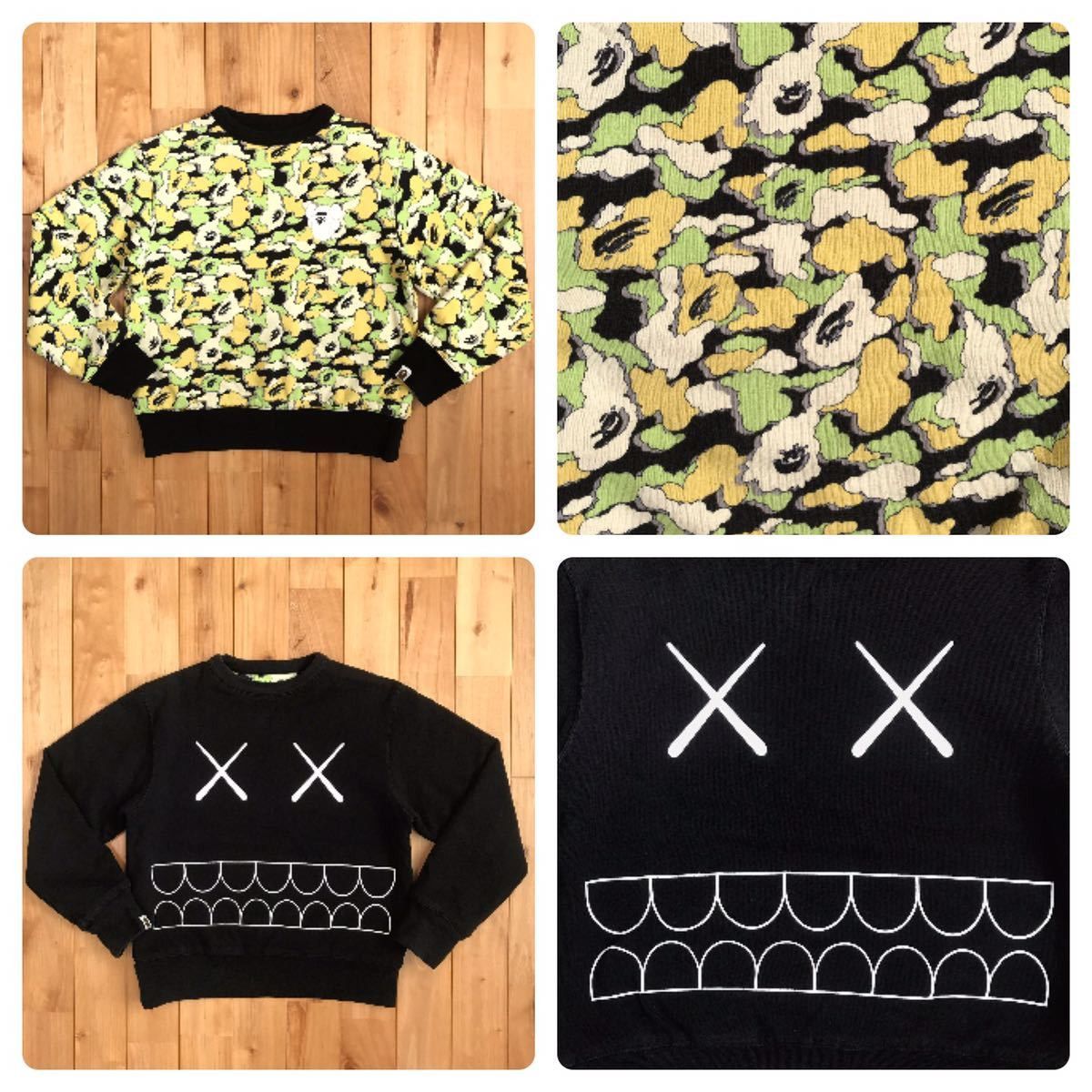 Bape × Kaws BAPE × kaws reversible long sleeve sweatshirt cloud camo Size US XS / EU 42 / 0 - 1 Thumbnail