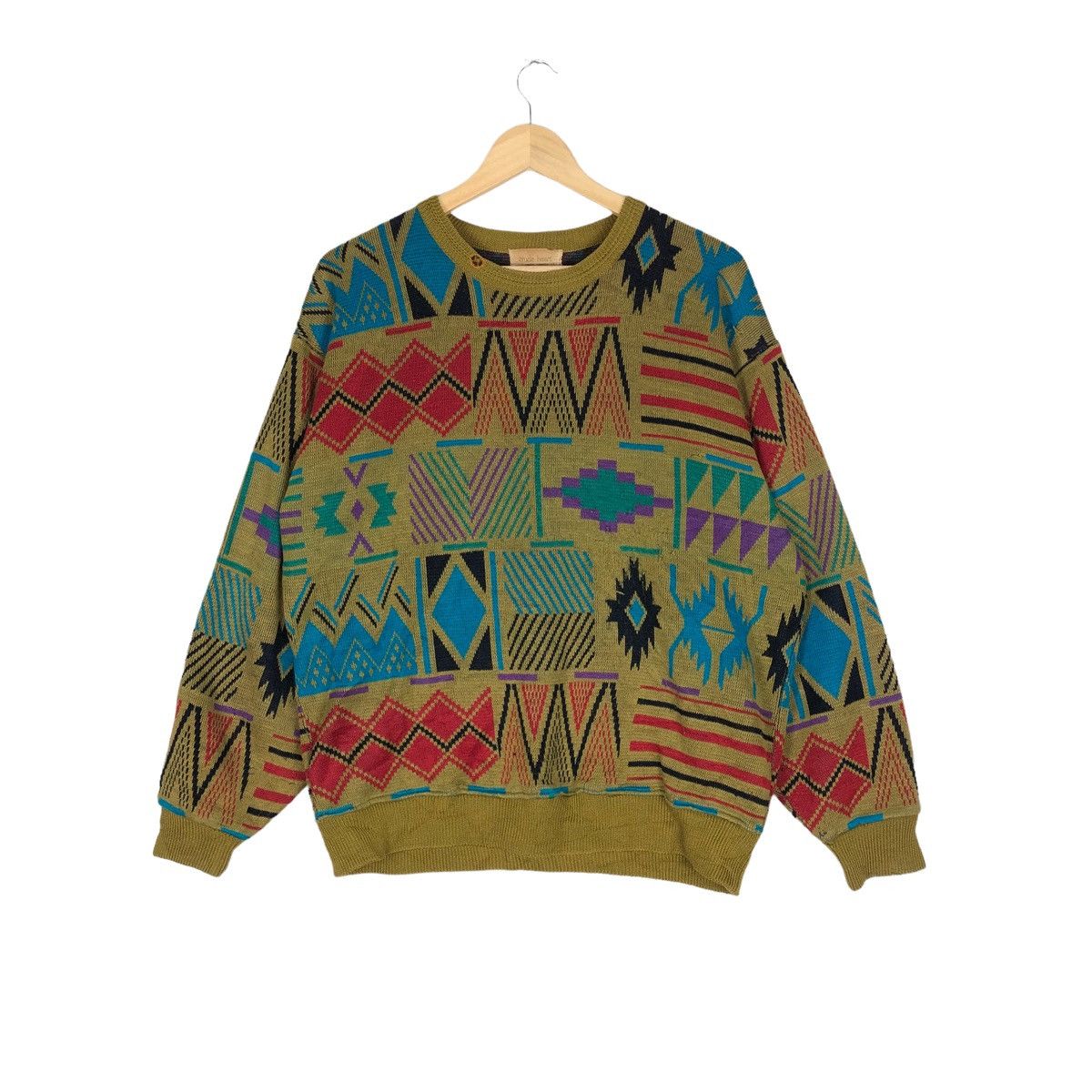 Vintage 🔥Vintage Crude Heart Sweatshirt Inspired By Coogi Size US L / EU 52-54 / 3 - 1 Thumbnail