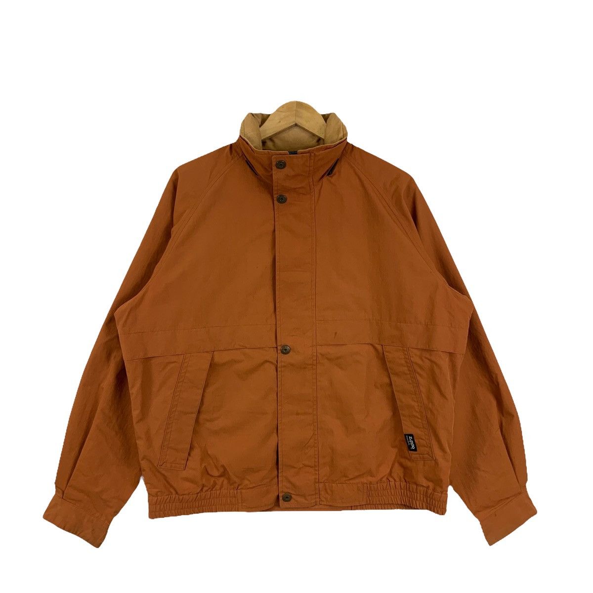 image of Vintage x Zippo Light American Classic Zipper Windbreaker Light Jacket in Orange, Men's (Size Large