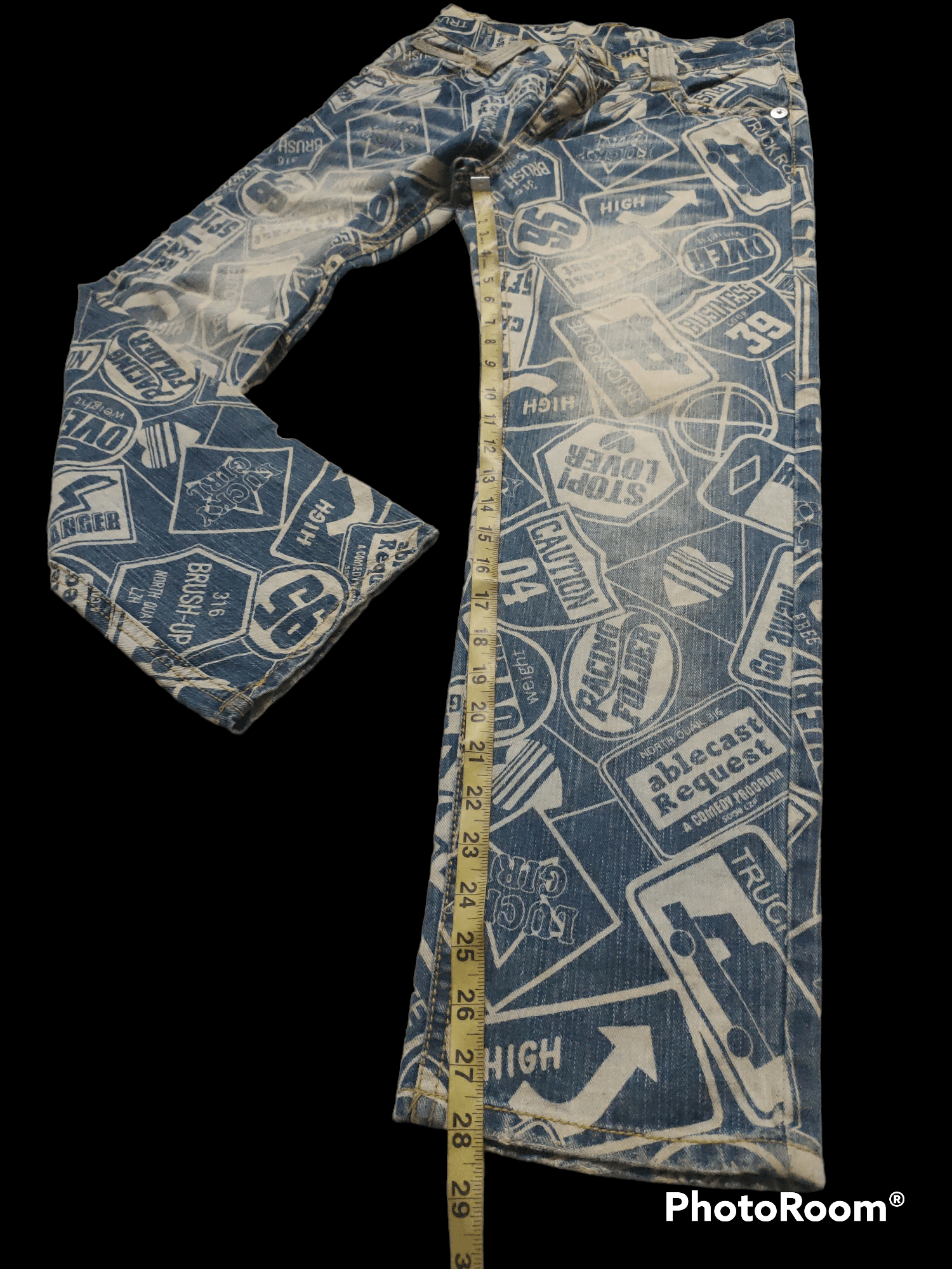 Hysteric Glamour × Japanese Brand Over Print Denime Authentic Style x Distressed Size US 29 - 7 Thumbnail