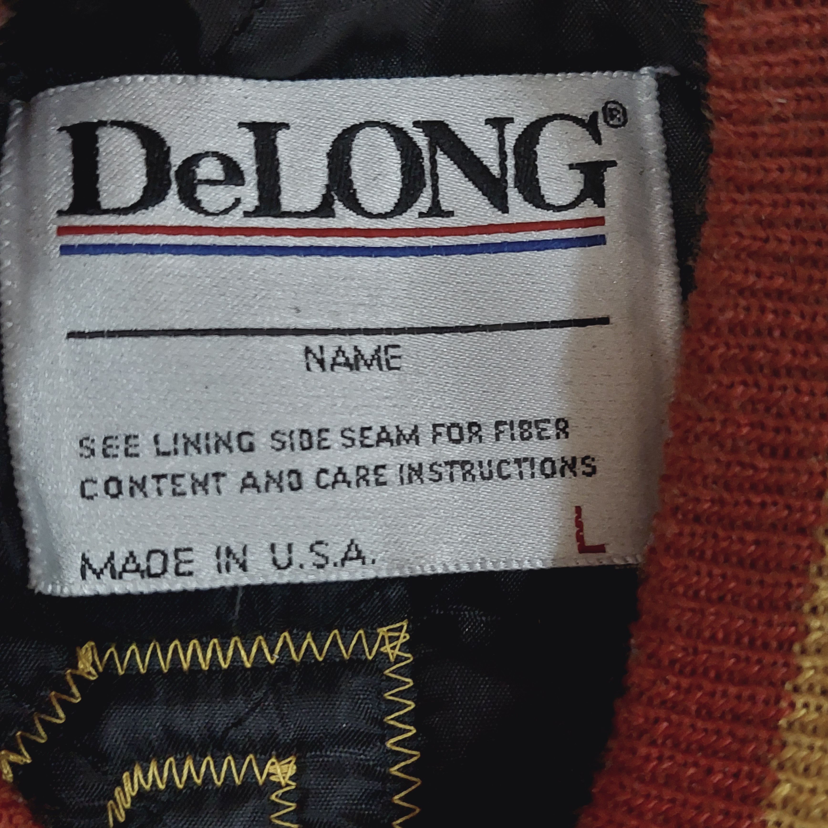 Delong Vintage S.T.U Rugby Varsity Jacket Size US L / EU 52-54 / 3 - 5 Thumbnail