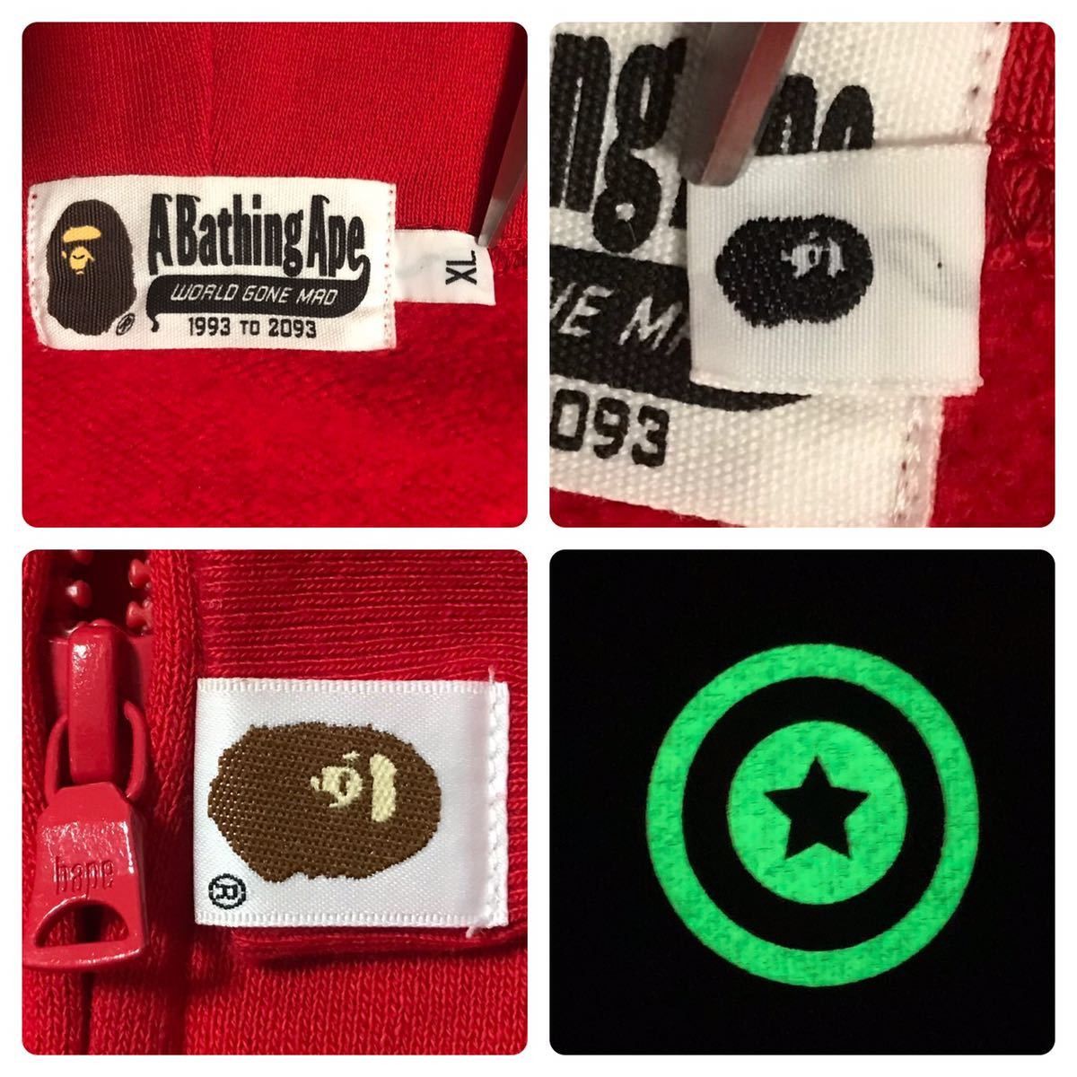 Bape 💫glow in the dark💫 Shark full zip hoodie WGM BAPE Size US XL / EU 56 / 4 - 9 Thumbnail