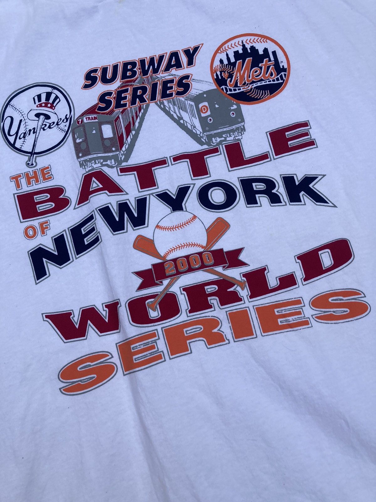 New York Yankees × Nike × Vintage Vintage MLB World Series 2000 Nike T-shirt Yankees vs mets Size US XL / EU 56 / 4 - 2 Thumbnail