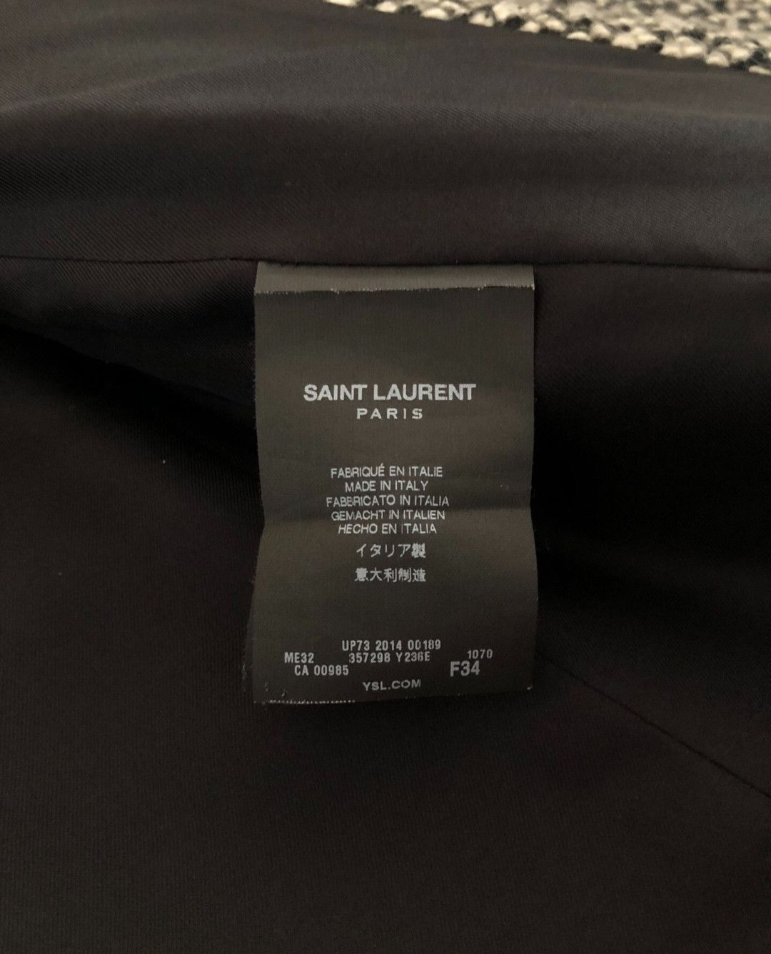 Saint Laurent Paris Saint Laurent Black and white wool knitted coat Size US S / EU 44-46 / 1 - 8 Thumbnail