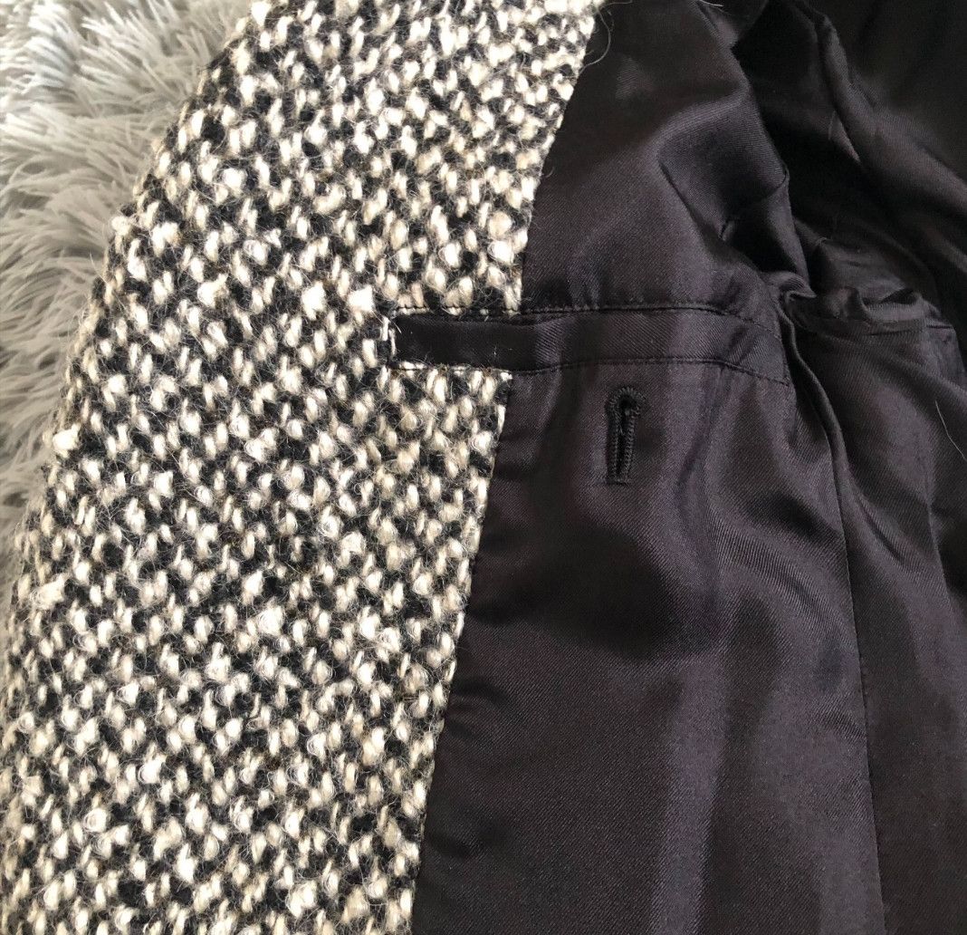 Saint Laurent Paris Saint Laurent Black and white wool knitted coat Size US S / EU 44-46 / 1 - 5 Thumbnail
