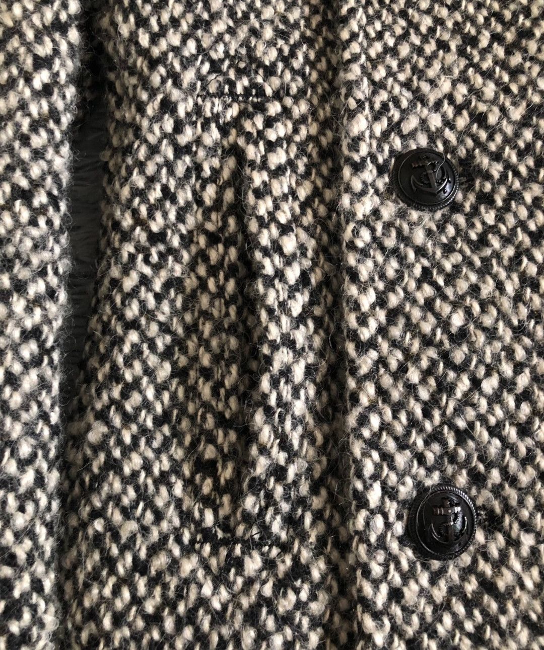 Saint Laurent Paris Saint Laurent Black and white wool knitted coat Size US S / EU 44-46 / 1 - 4 Thumbnail