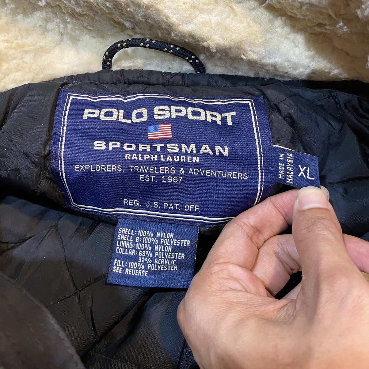 Polo Ralph Lauren × Vintage 🔥Vtg 90s Ralph Lauren Polo Sport RL 67 Sherpa Anorak Jacket Size US XL / EU 56 / 4 - 19 Thumbnail