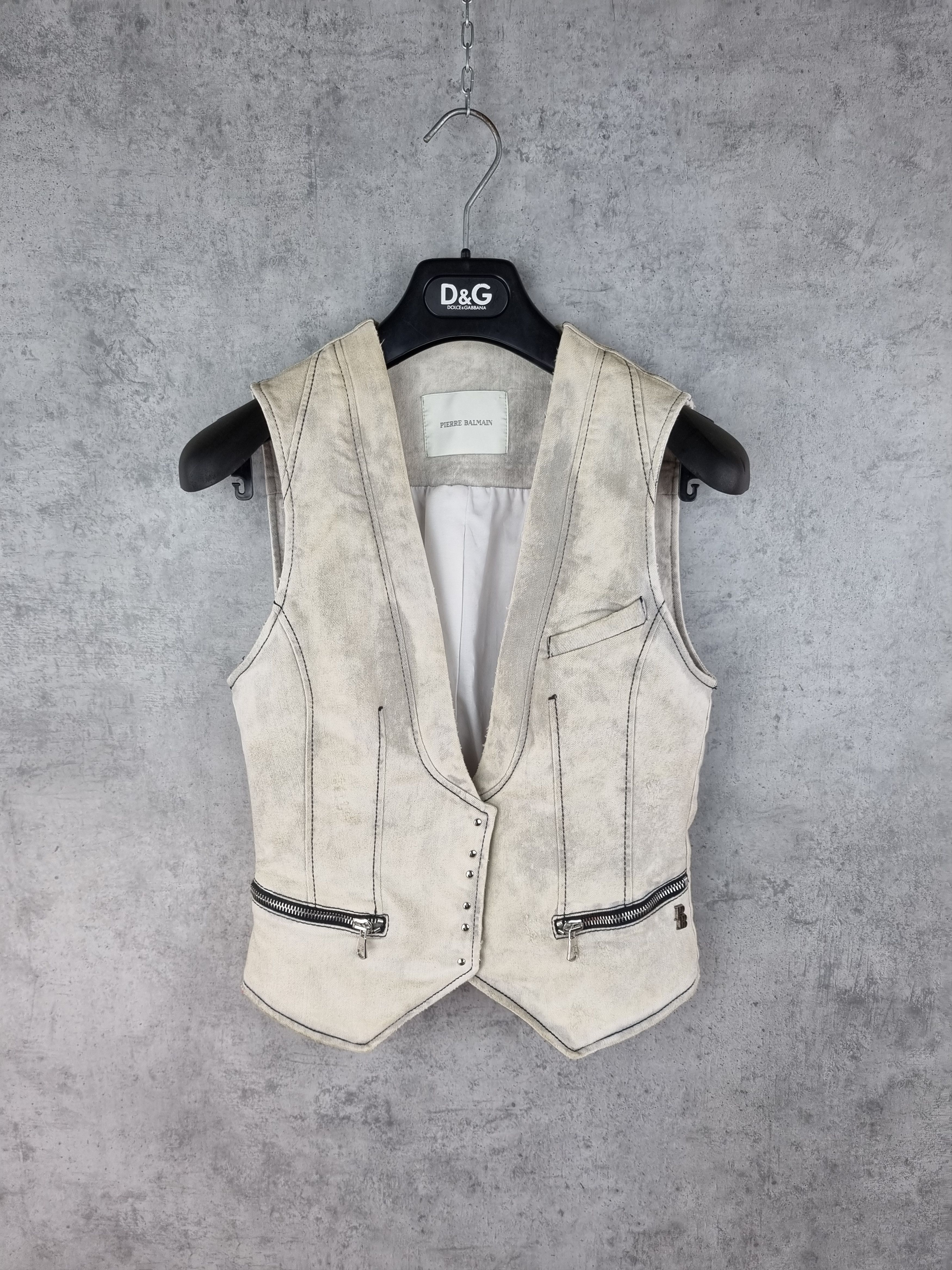 Pierre Balmain Unique Corset Pierre Balmain Stone Dirty Vintage Vest Size M / US 6-8 / IT 42-44 - 1 Thumbnail