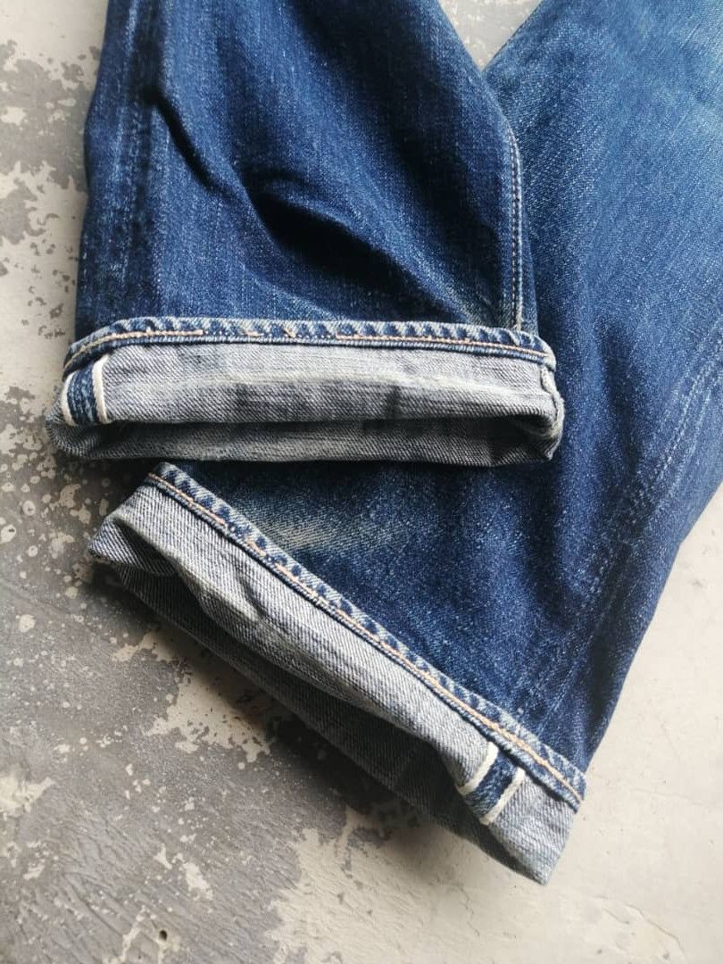 Full Count & Co. RARE🔥Vintage Rusty Distress Full Count Redline Jeans Size US 28 / EU 44 - 17 Thumbnail