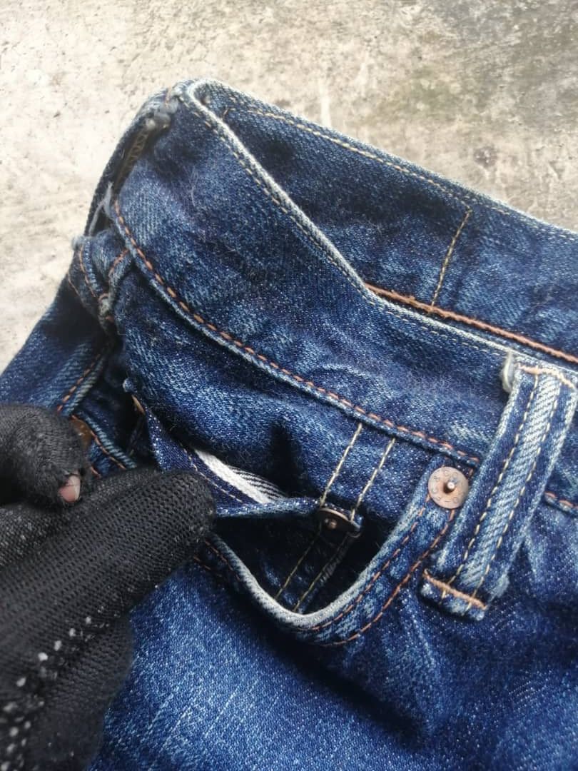 Full Count & Co. RARE🔥Vintage Rusty Distress Full Count Redline Jeans Size US 28 / EU 44 - 6 Thumbnail