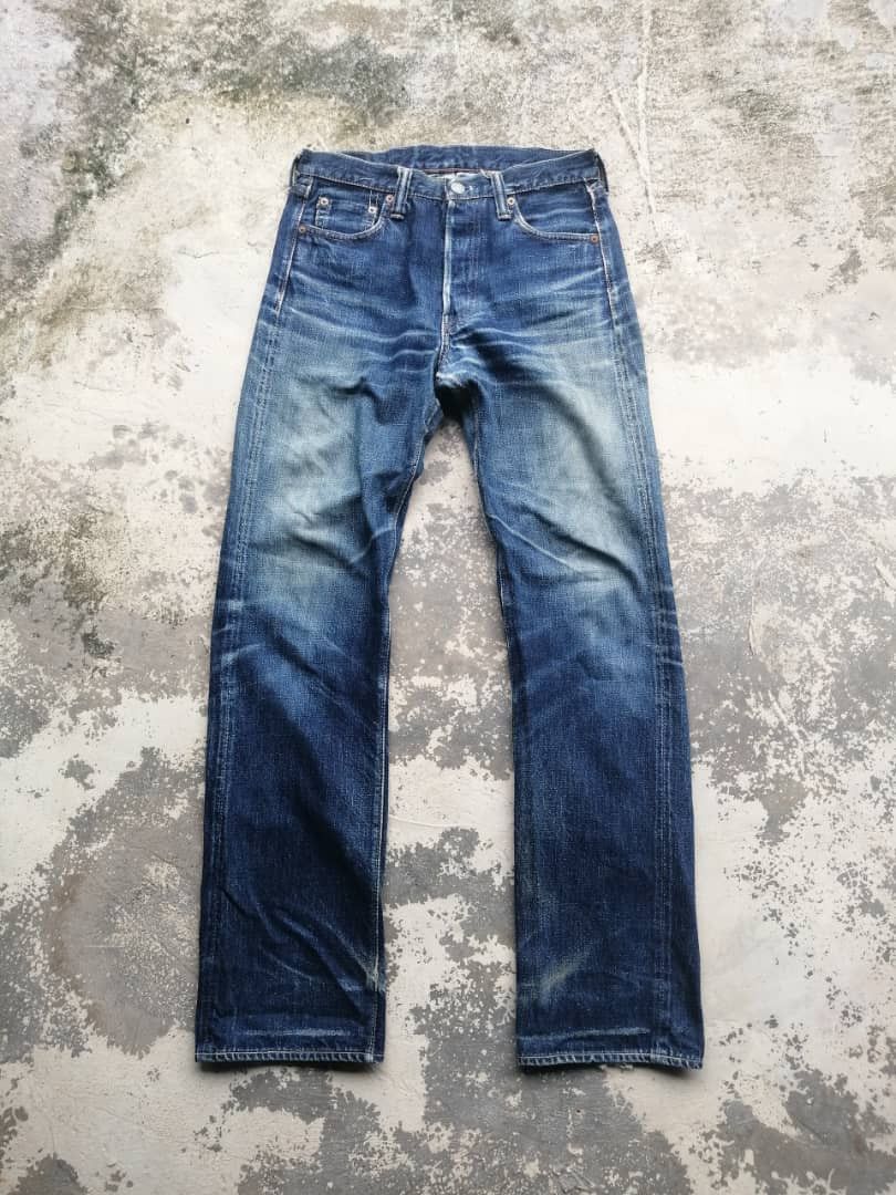 Full Count & Co. RARE🔥Vintage Rusty Distress Full Count Redline Jeans Size US 28 / EU 44 - 2 Thumbnail