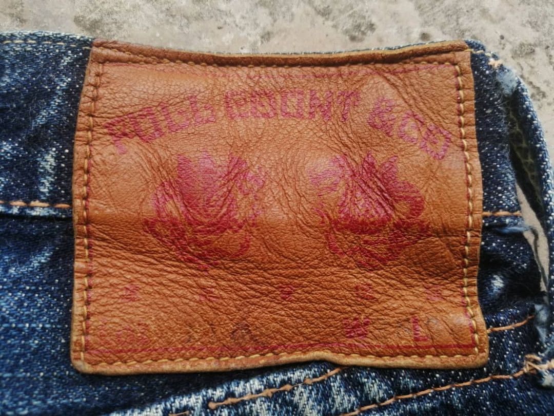Full Count & Co. RARE🔥Vintage Rusty Distress Full Count Redline Jeans Size US 28 / EU 44 - 14 Thumbnail