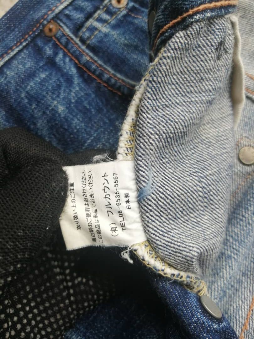 Full Count & Co. RARE🔥Vintage Rusty Distress Full Count Redline Jeans Size US 28 / EU 44 - 9 Thumbnail