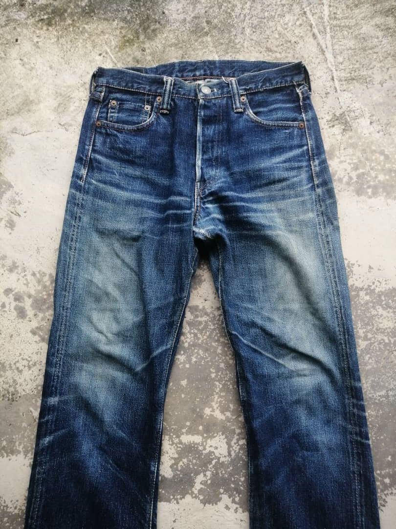 Full Count & Co. RARE🔥Vintage Rusty Distress Full Count Redline Jeans Size US 28 / EU 44 - 4 Thumbnail