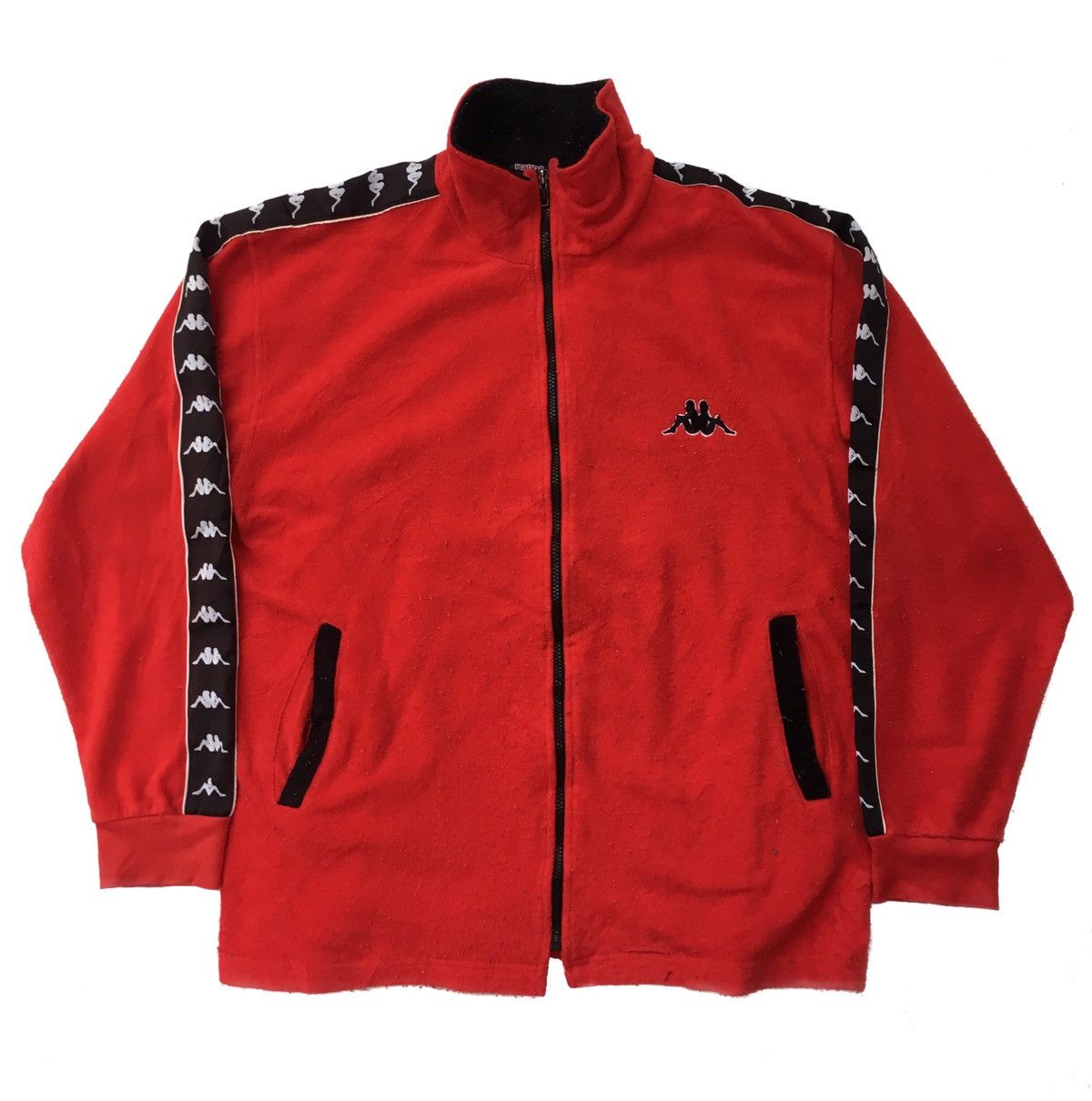 Kappa × Vintage 🌟KAPPA FLLECE SIDE TAPE ZIPPER JACKET Size US L / EU 52-54 / 3 - 4 Thumbnail