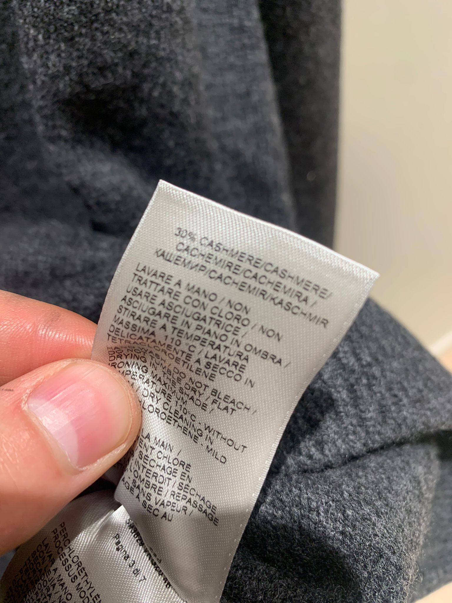 Bottega Veneta o1rshd1 Pullover Washed Cashmere Wool in Dark Grey Size US M / EU 48-50 / 2 - 10 Thumbnail