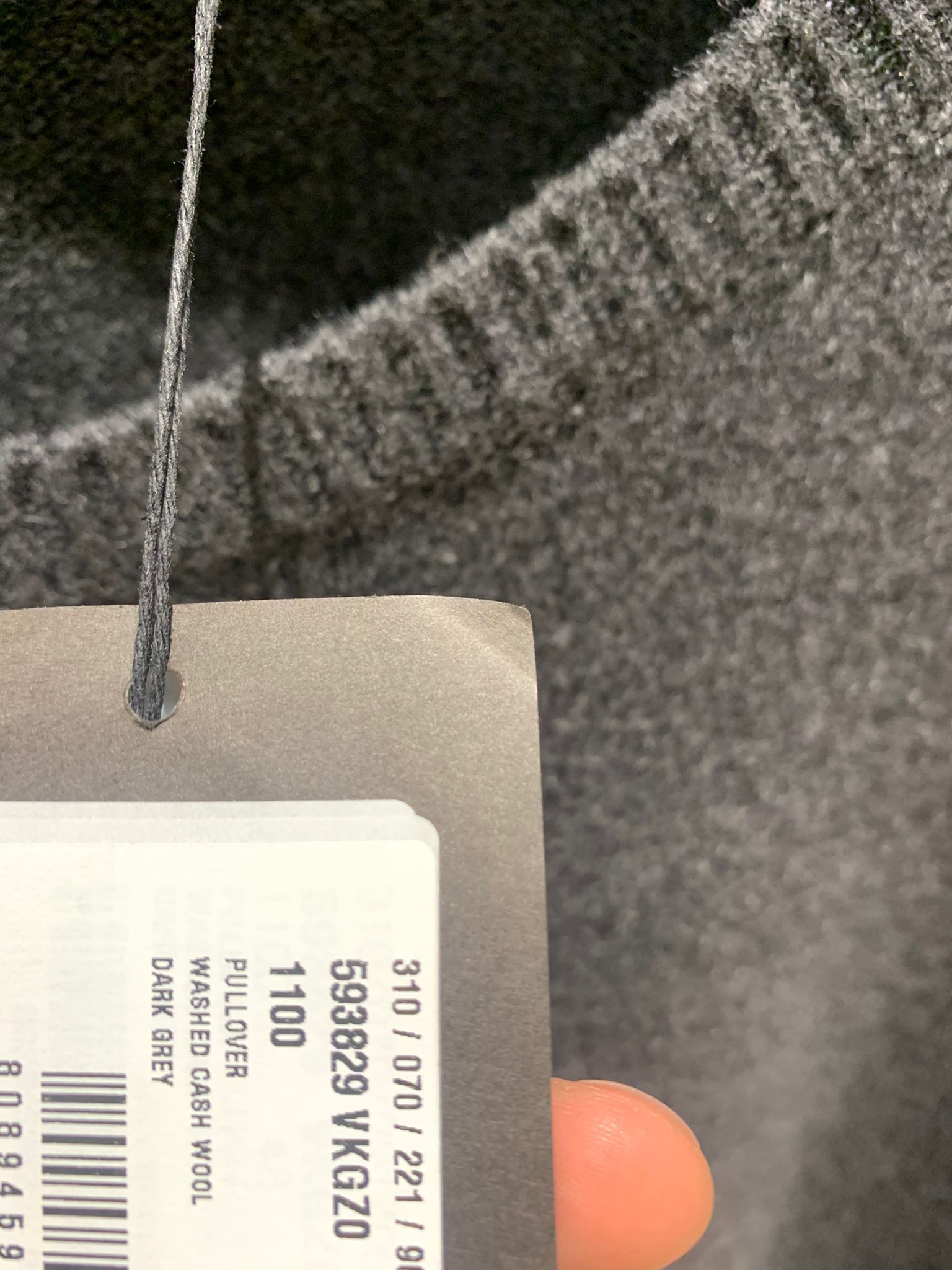 Bottega Veneta o1rshd1 Pullover Washed Cashmere Wool in Dark Grey Size US M / EU 48-50 / 2 - 6 Thumbnail