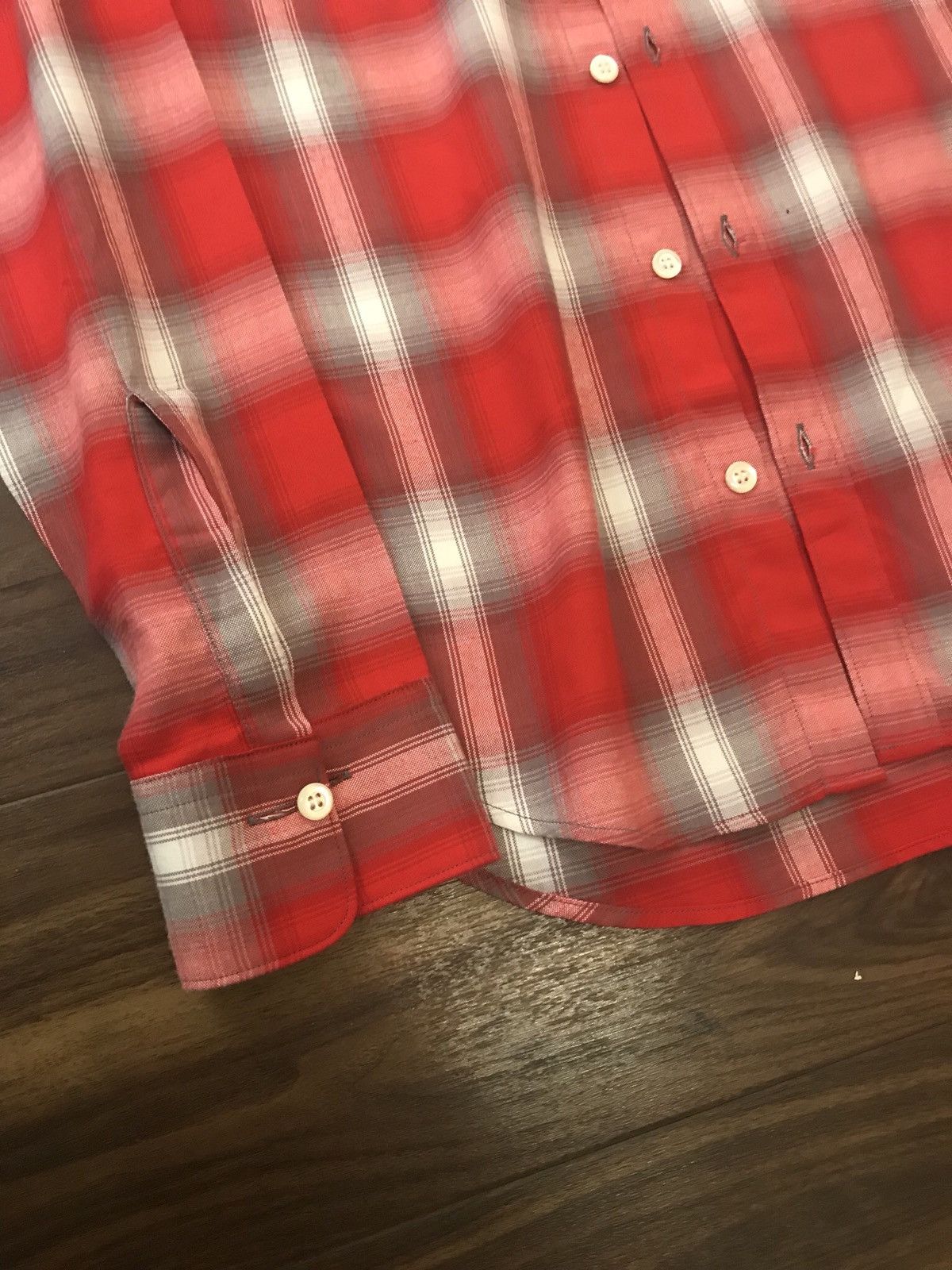 N.Hoolywood LS Plaid Red, Grey & White Button Up Size US S / EU 44-46 / 1 - 3 Thumbnail