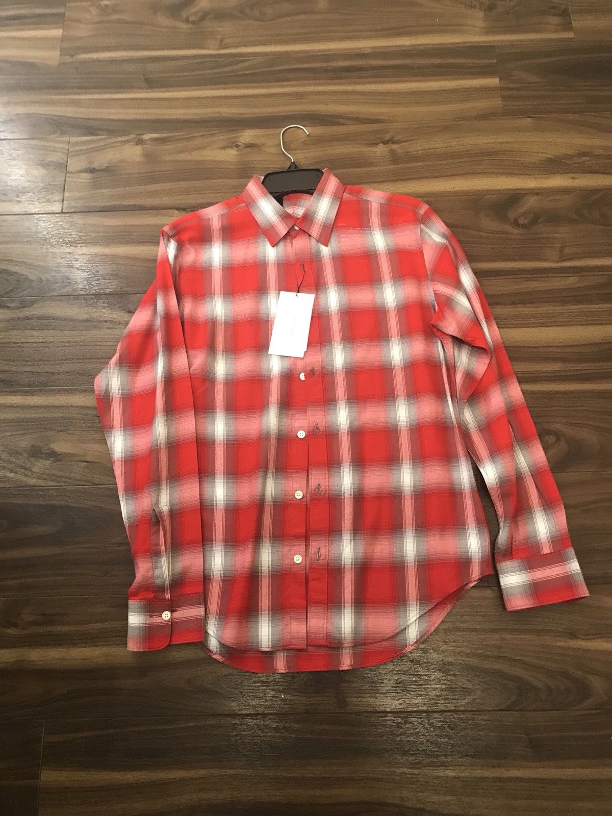 N.Hoolywood LS Plaid Red, Grey & White Button Up Size US S / EU 44-46 / 1 - 1 Thumbnail