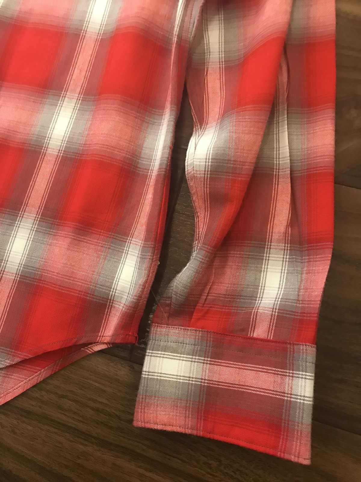 N.Hoolywood LS Plaid Red, Grey & White Button Up Size US S / EU 44-46 / 1 - 6 Thumbnail