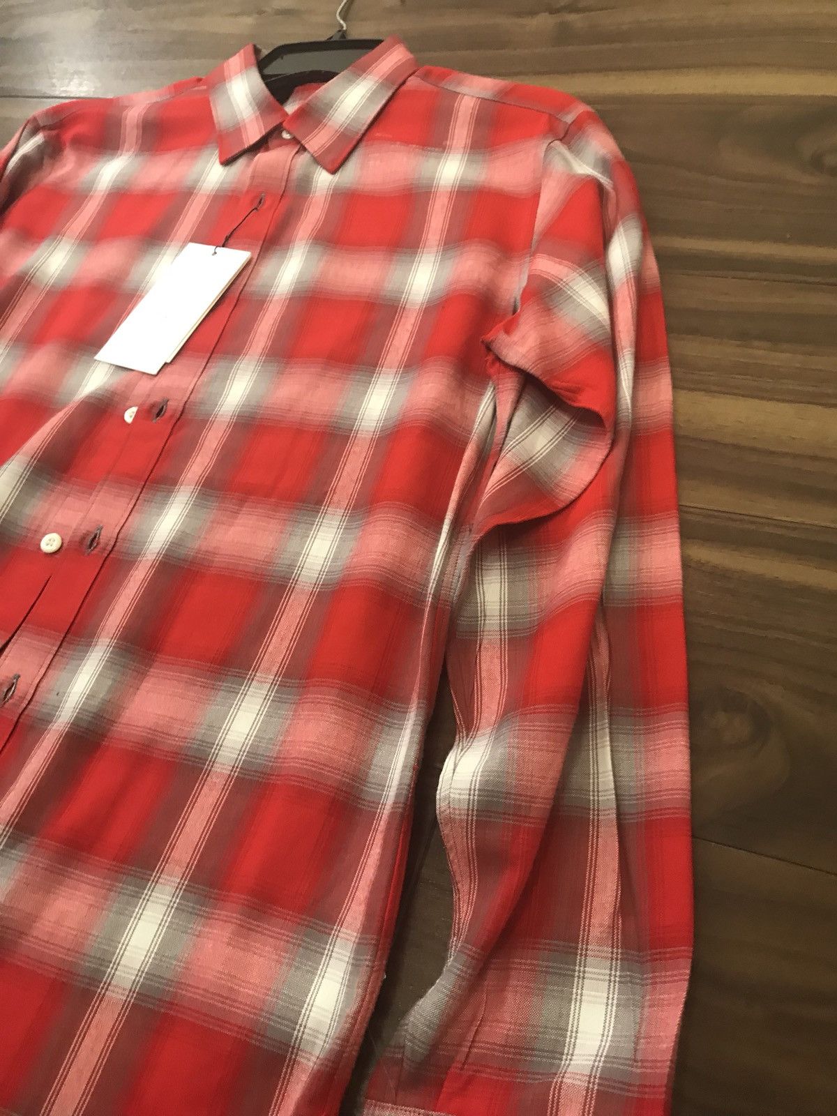 N.Hoolywood LS Plaid Red, Grey & White Button Up Size US S / EU 44-46 / 1 - 9 Thumbnail