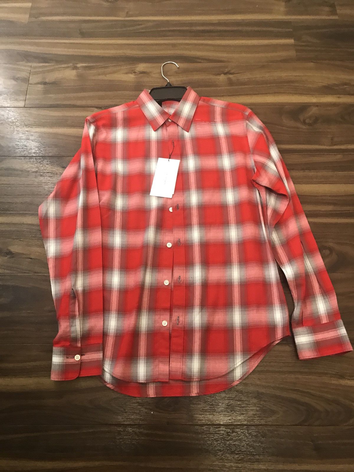 N.Hoolywood LS Plaid Red, Grey & White Button Up Size US S / EU 44-46 / 1 - 5 Thumbnail