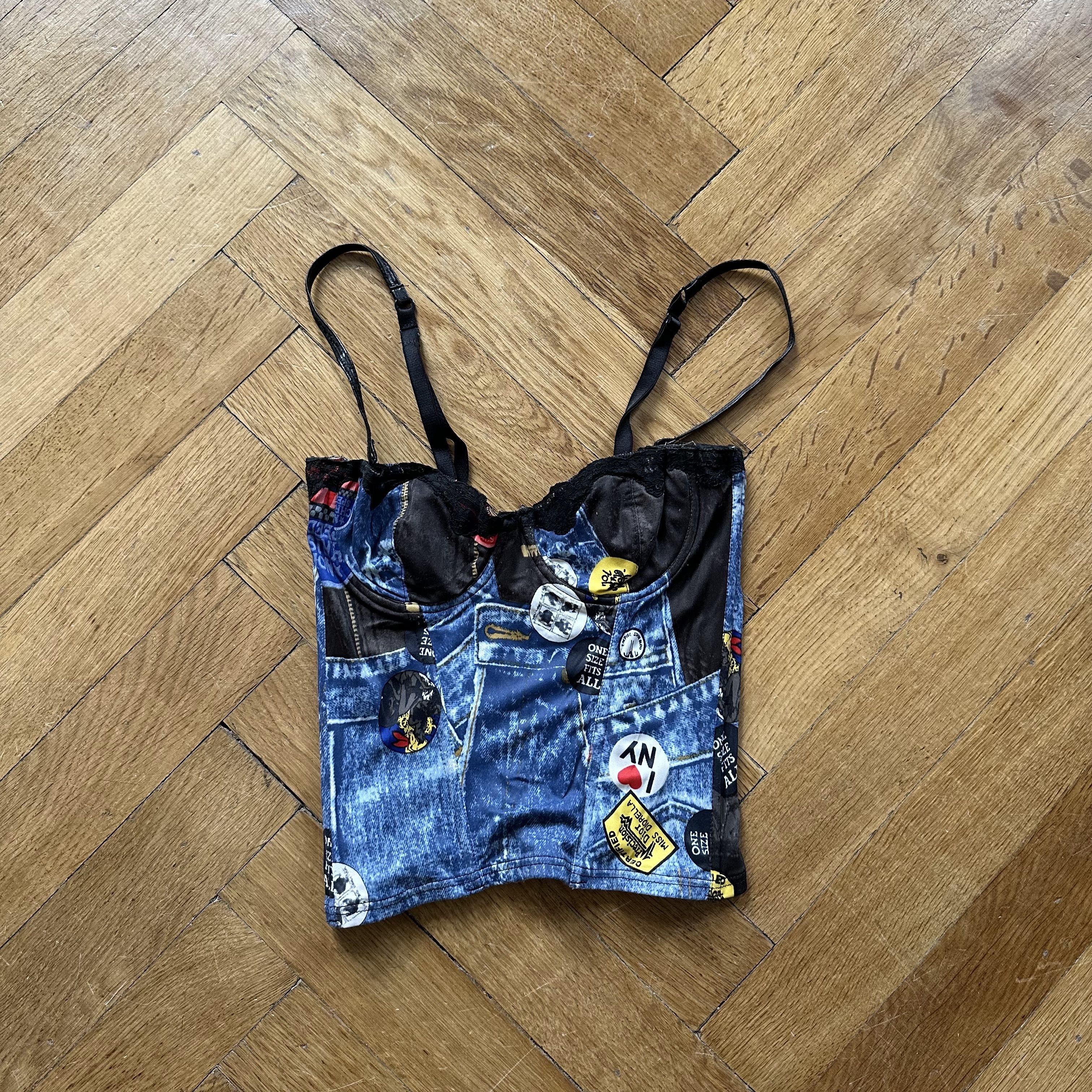 image of By John Galliano Fw01 Miss Diorella Bustier in Blue, Women's (Size 2XS)