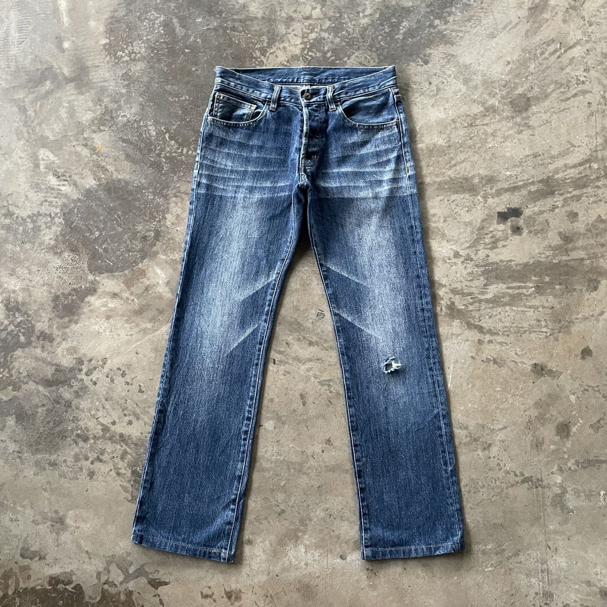 image of W29X29.5 Vintage Boycott Faded Denim Jeans Pants Japan in Blue, Men's