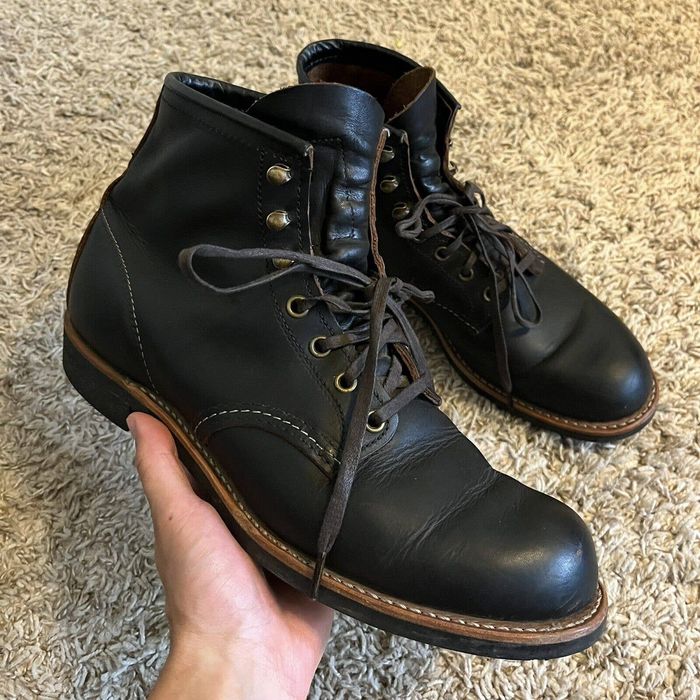 Red Wing 3345 Blacksmith Heritage 6” Teacore Black Leather Work Boots ...