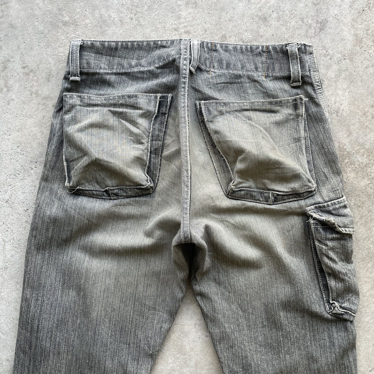 Japanese Brand × Jean × Vintage W29x29💥 Vintage John Bull Distressed Faded Cargo Denim Pants Size US 29 - 11 Thumbnail