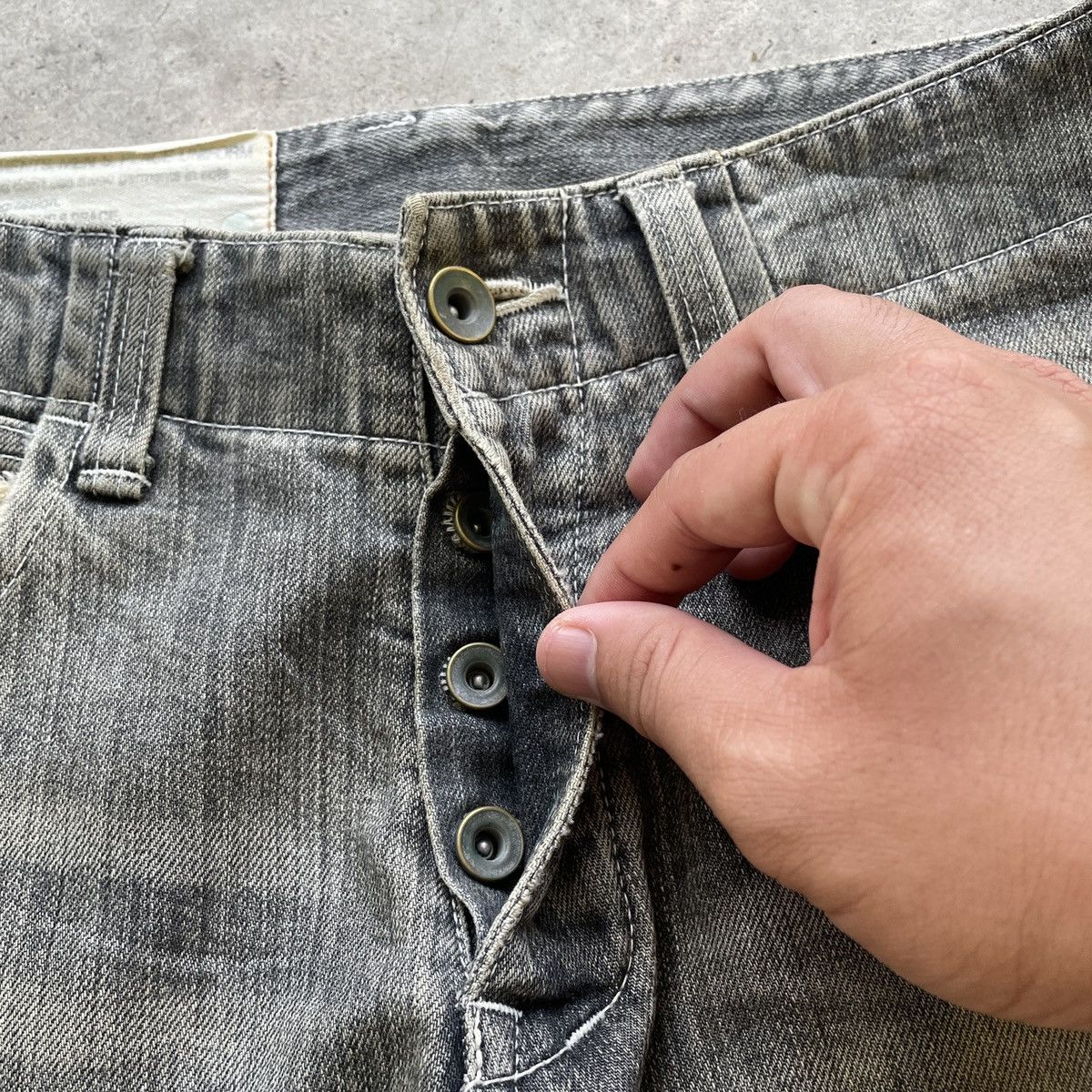 Japanese Brand × Jean × Vintage W29x29💥 Vintage John Bull Distressed Faded Cargo Denim Pants Size US 29 - 7 Thumbnail