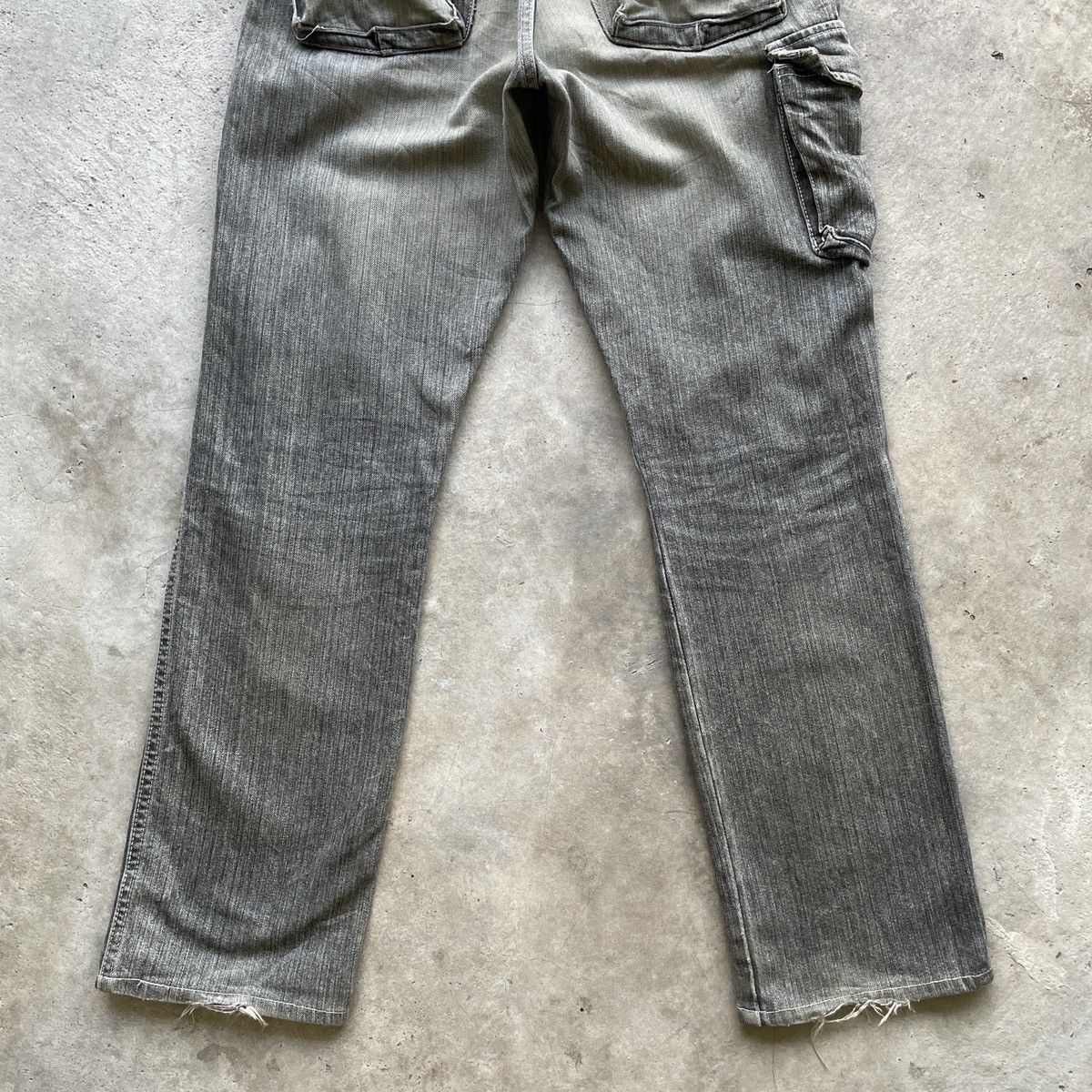 Japanese Brand × Jean × Vintage W29x29💥 Vintage John Bull Distressed Faded Cargo Denim Pants Size US 29 - 12 Thumbnail