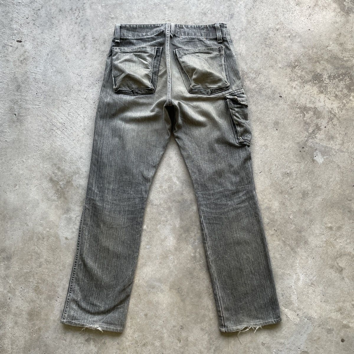 Japanese Brand × Jean × Vintage W29x29💥 Vintage John Bull Distressed Faded Cargo Denim Pants Size US 29 - 13 Thumbnail