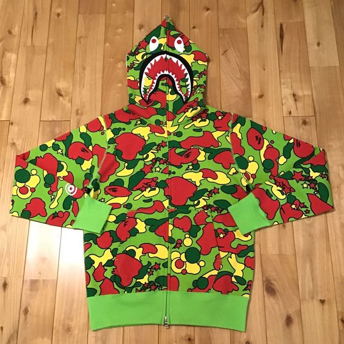 Bape BAPE Psyche camo Shark full zip hoodie | Grailed