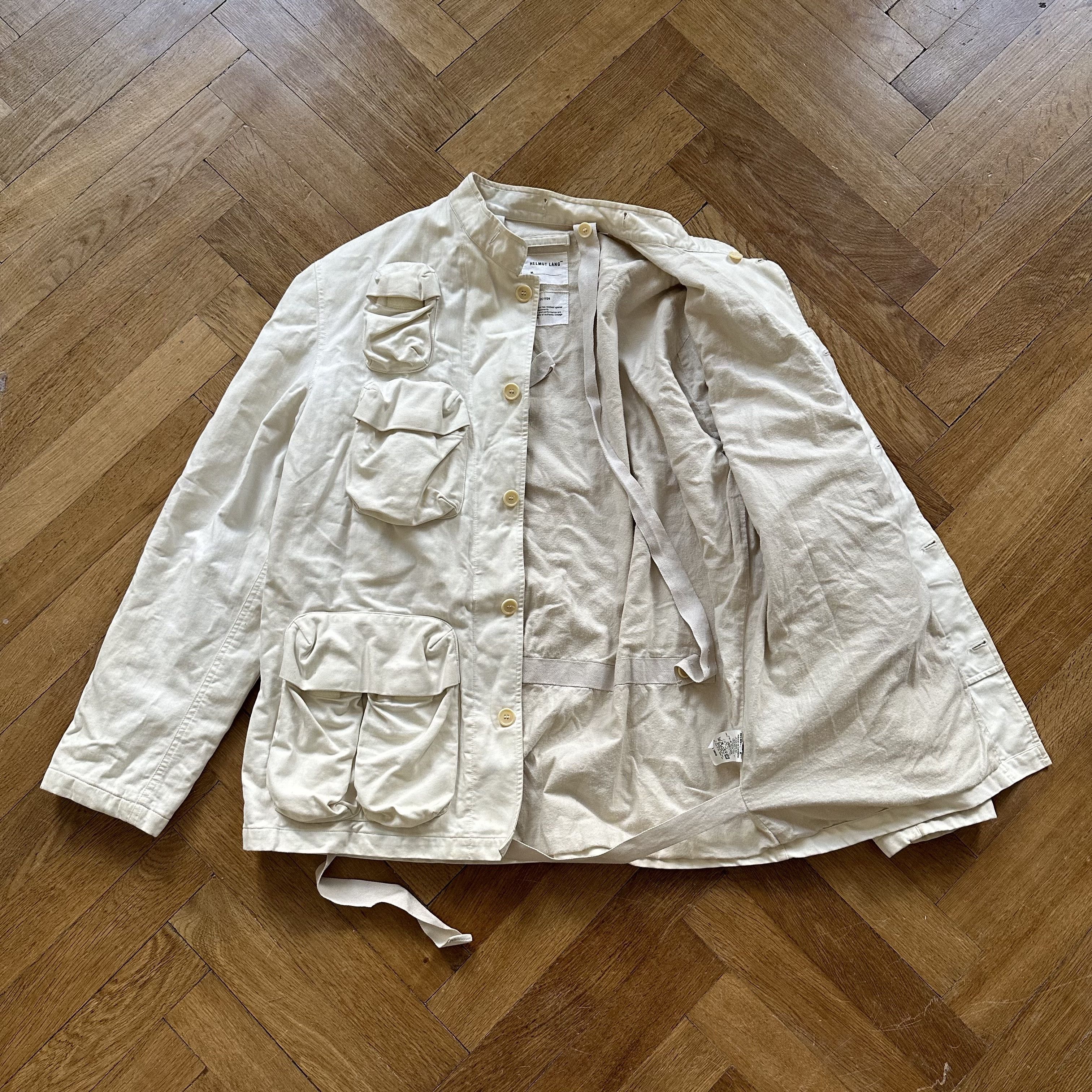 Helmut Lang SS00 White Cargo Bondage Jacket Size US M / EU 48-50 / 2 - 7 Thumbnail
