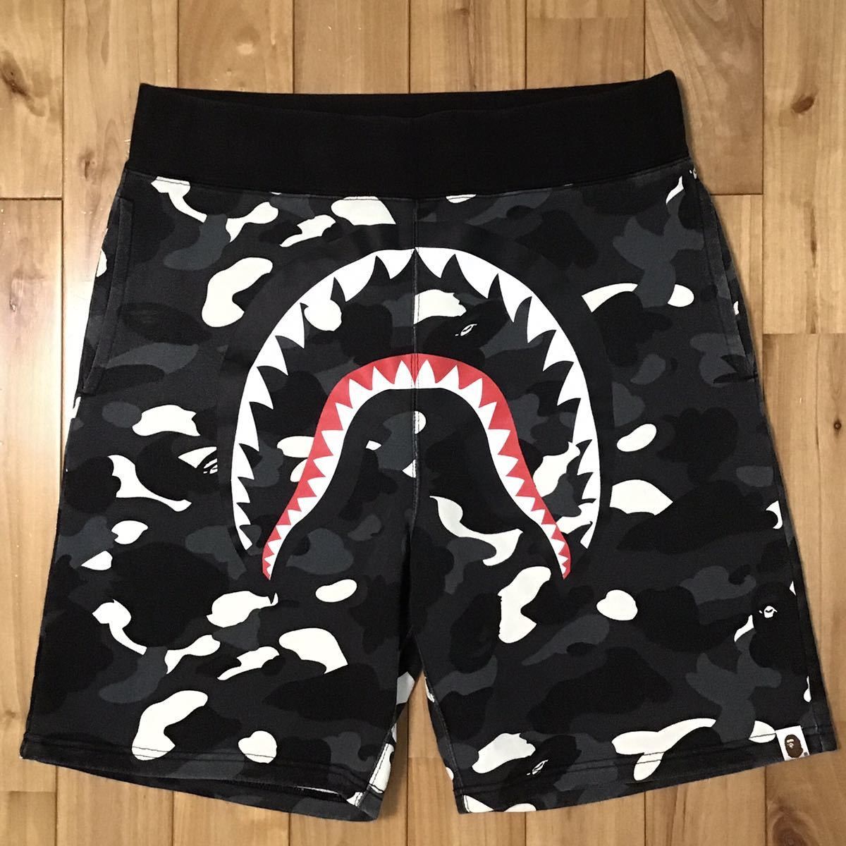 image of Bape Glow In The Dark City ​​camo Shark Sweat Shorts ★Size XL in Black, Men's (Size 36)