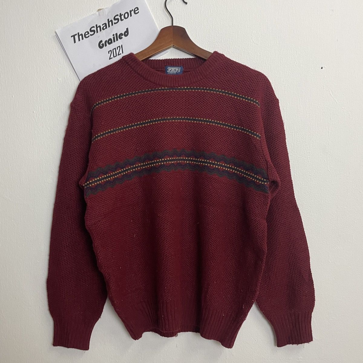 Aran Isles Knitwear × Homespun Knitwear × RENOWN Vintage Renown Drawstring Honeycomb Knitwear Jumper Size US M / EU 48-50 / 2 - 1 Thumbnail