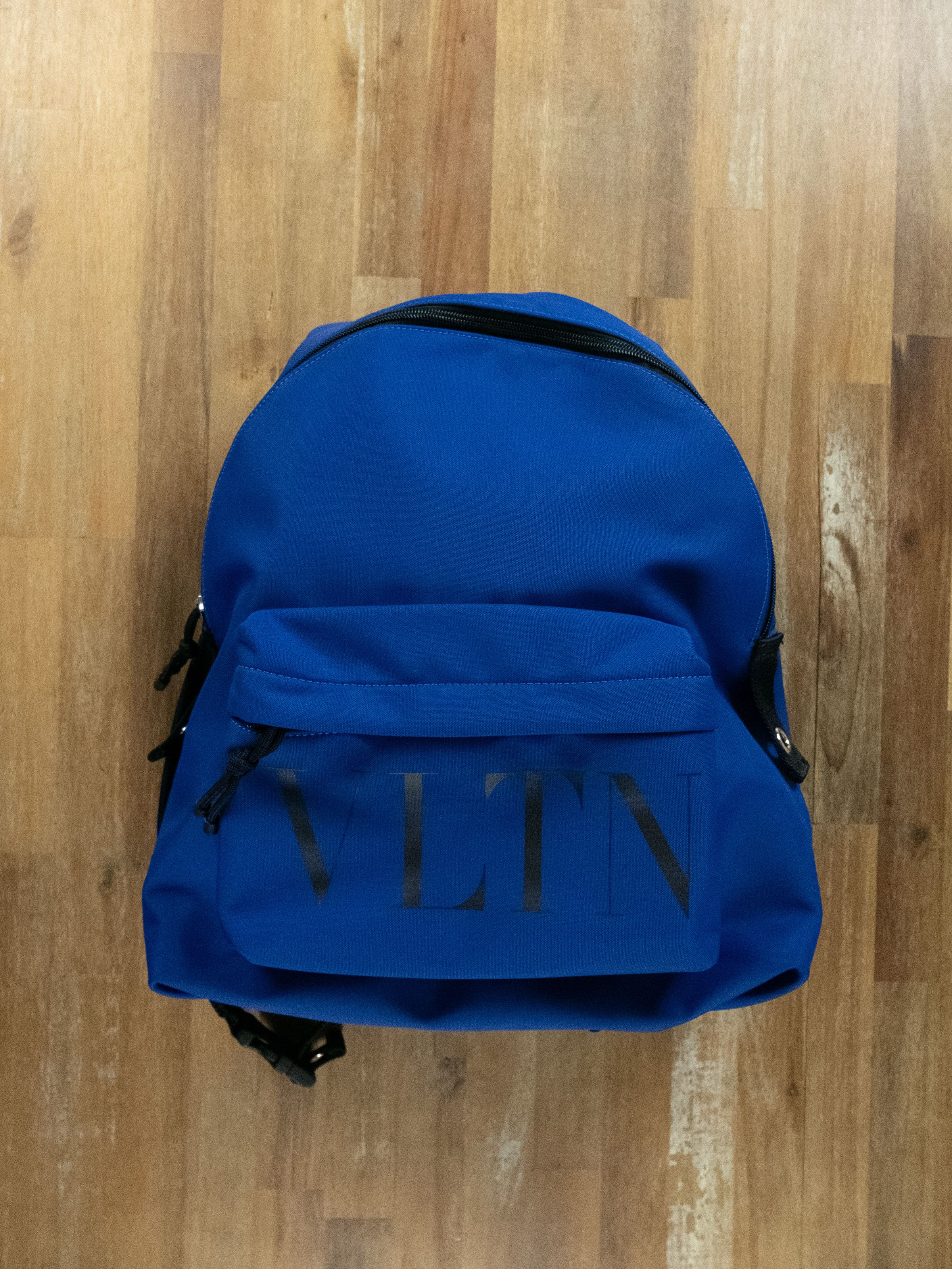 Valentino VALENTINO VLTN Times print blue nylon backpack bag rucksack Size ONE SIZE - 4 Thumbnail