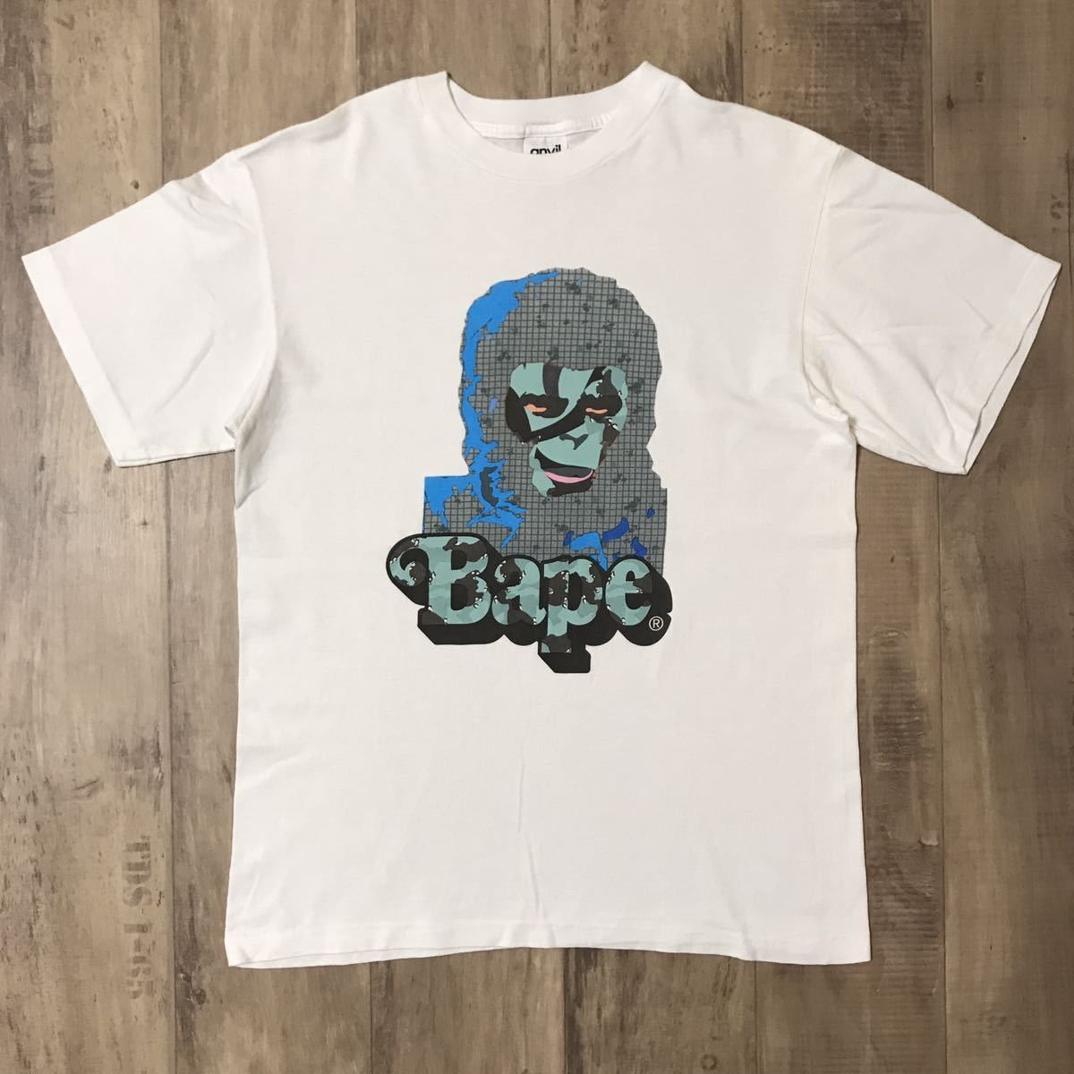 image of Bape Vintage Planet Of The Apes Soldier T-Shirt in White, Men's (Size Medium)