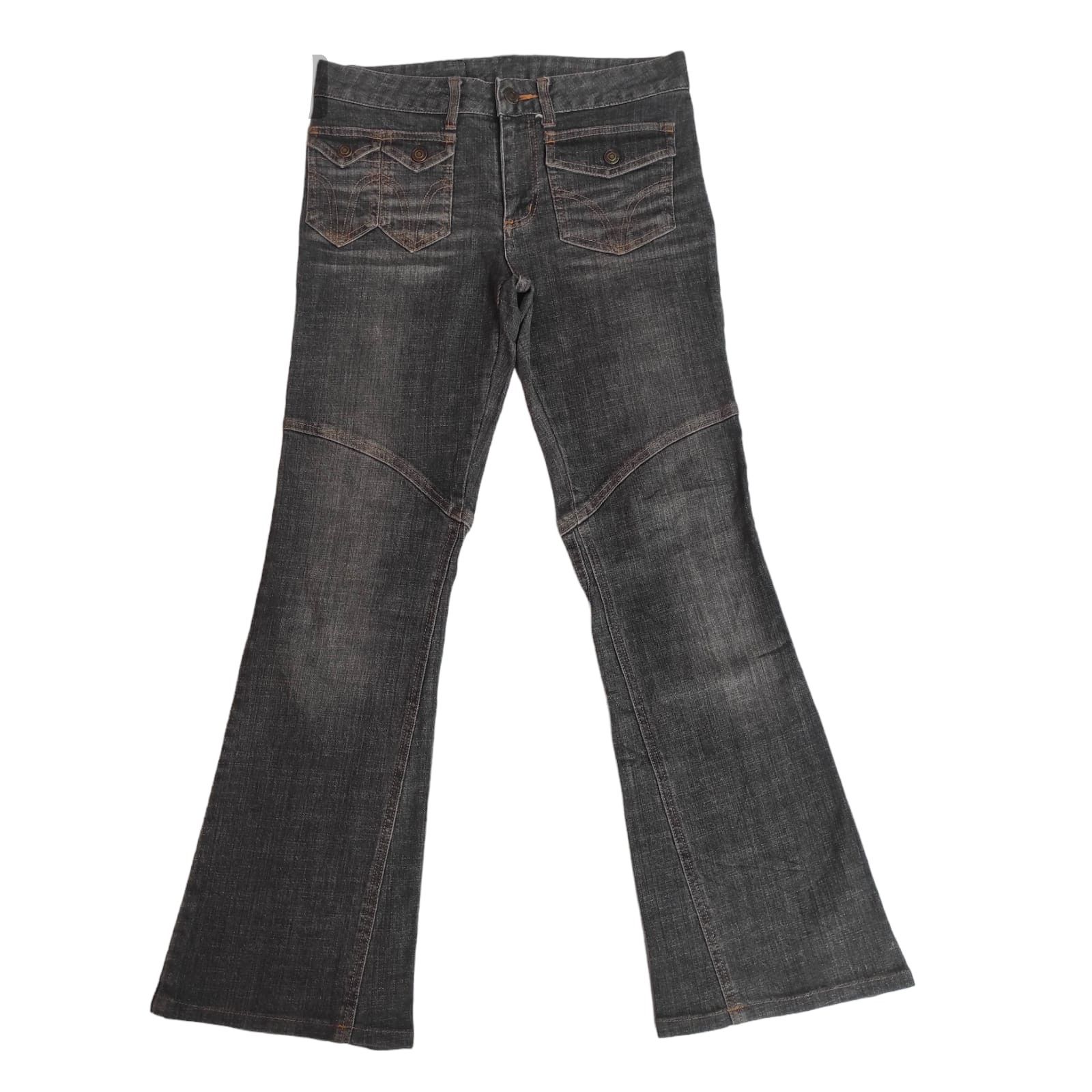Hysteric Glamour Flare Jeans Multi pocket Low Rise Boot cut size 28 Size 28" / US 6 / IT 42 - 2 Thumbnail